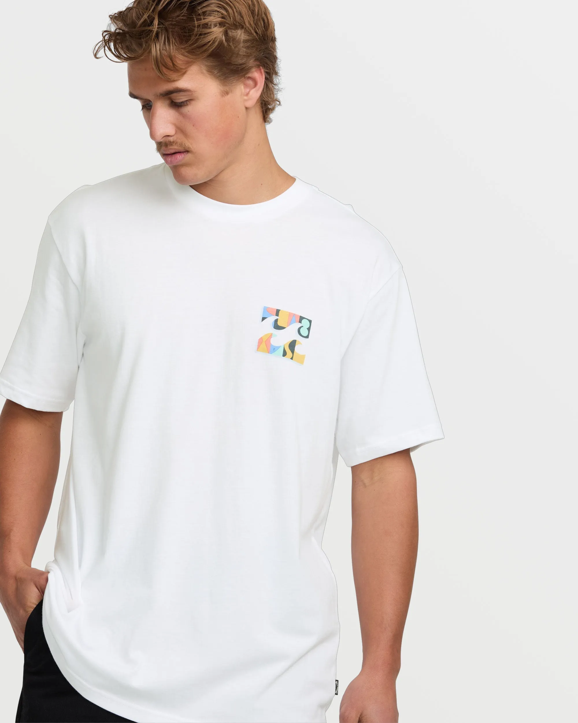 Crayon Wave Premium Tee - White Billabong