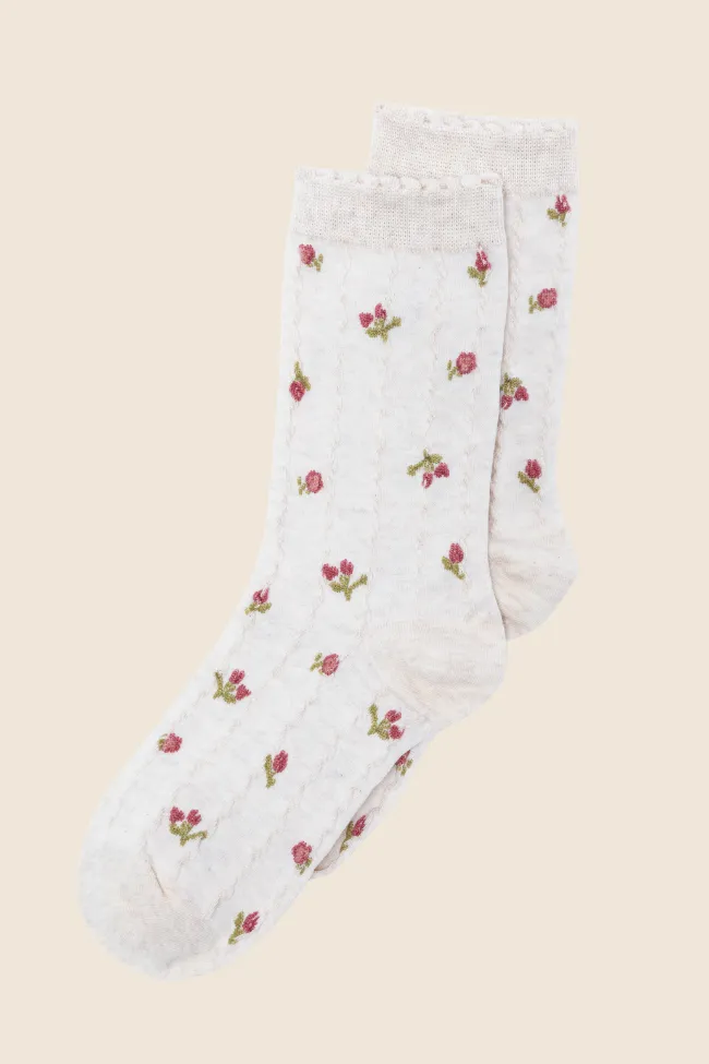 Cream Florette Socks