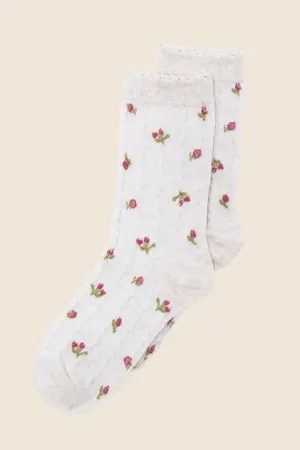 Cream Florette Socks