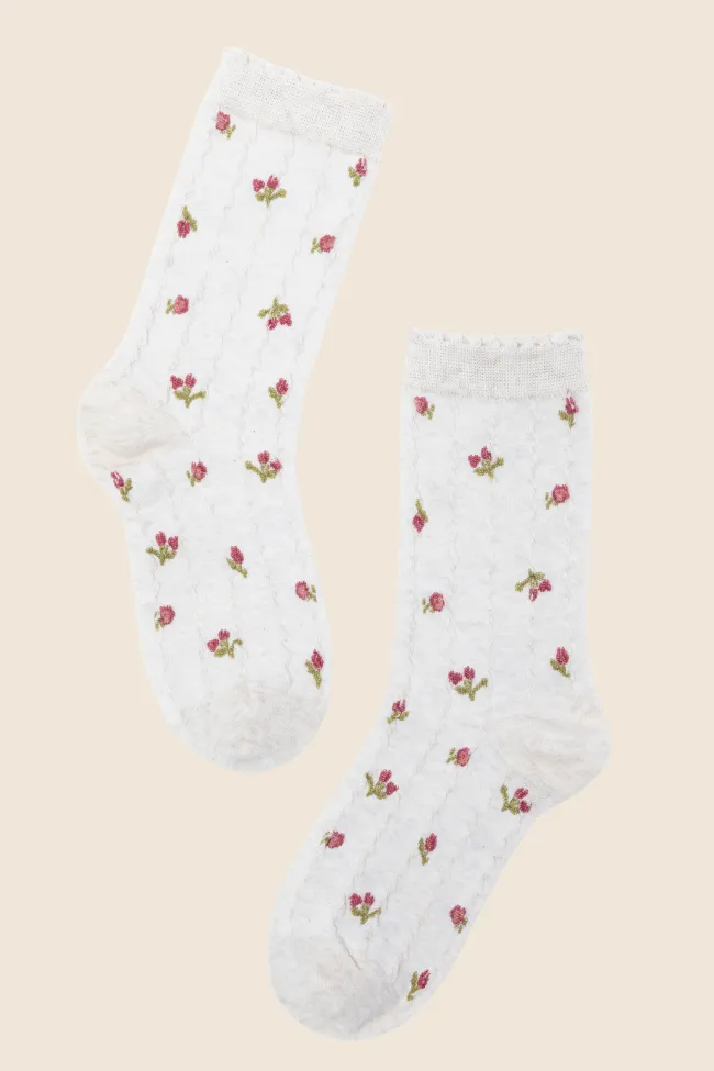 Cream Florette Socks