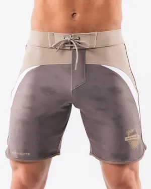 Crescent Boardshort - Mocha Pebble Alphalete Athletics