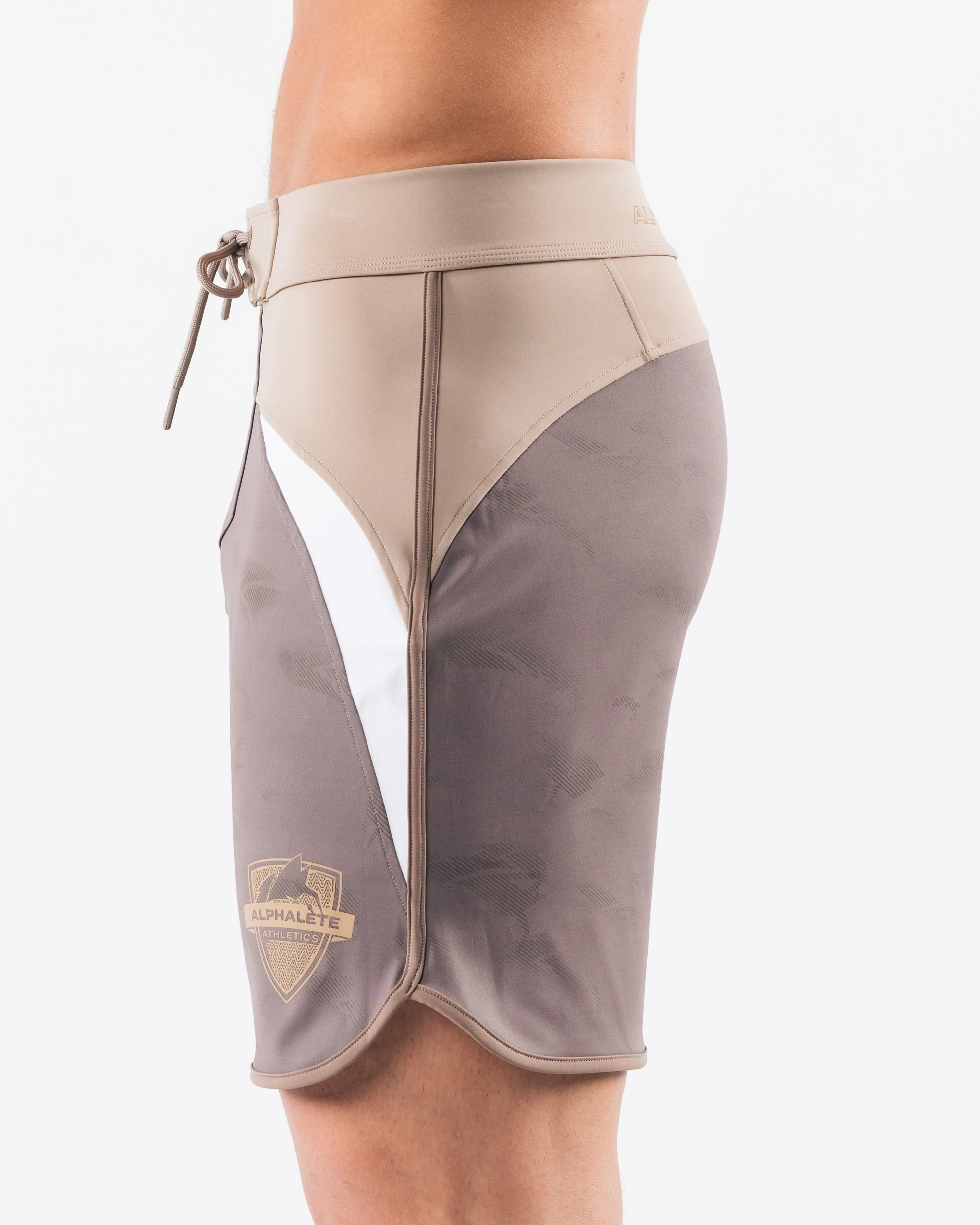 Crescent Boardshort - Mocha Pebble Alphalete Athletics