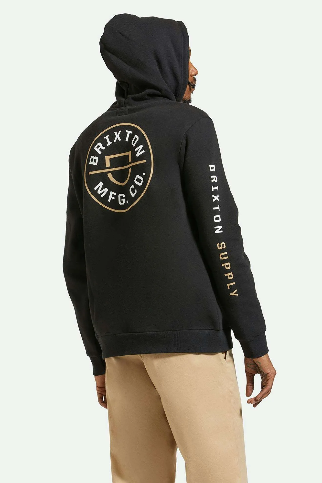 Crest Hoodie - Black/Sand/White Brixton