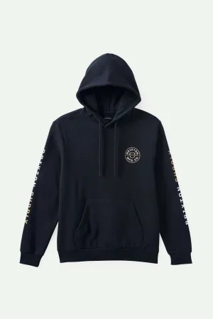 Crest Hoodie - Black/Sand/White Brixton