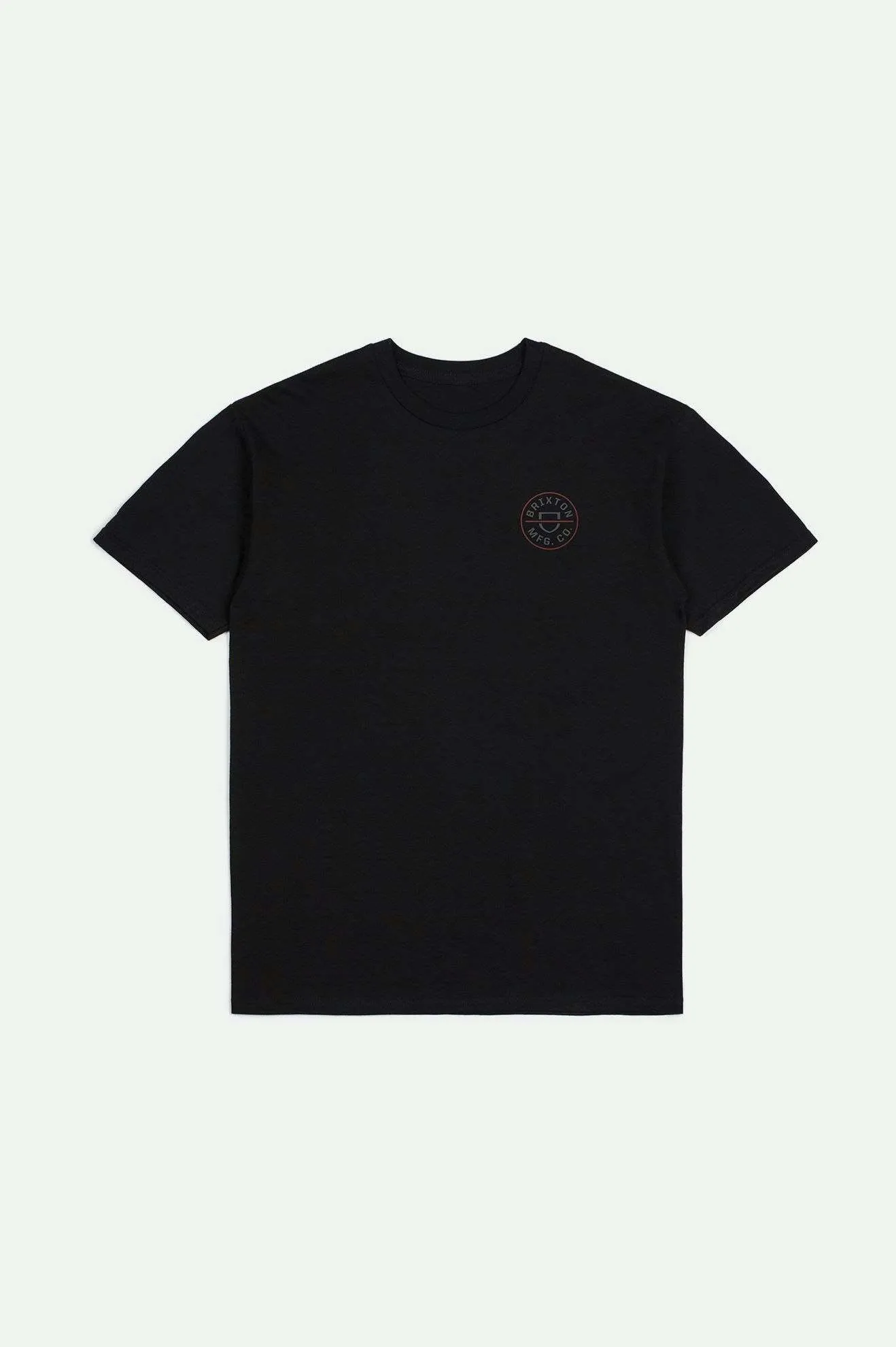 Crest II S/S Standard T-Shirt - Black/Charcoal/Mahogany Brixton