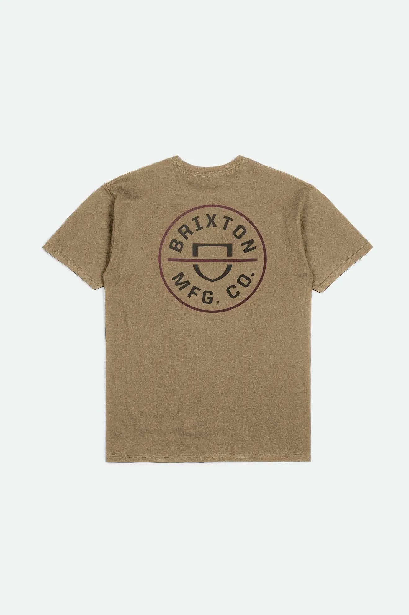 Crest II S/S Standard T-Shirt - Tiger's Eye/Washed Black/Mahogany Brixton