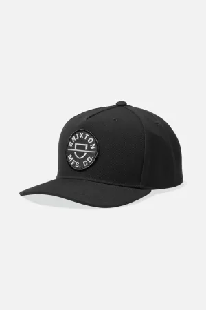 Crest Netplus Snapback - Black Brixton