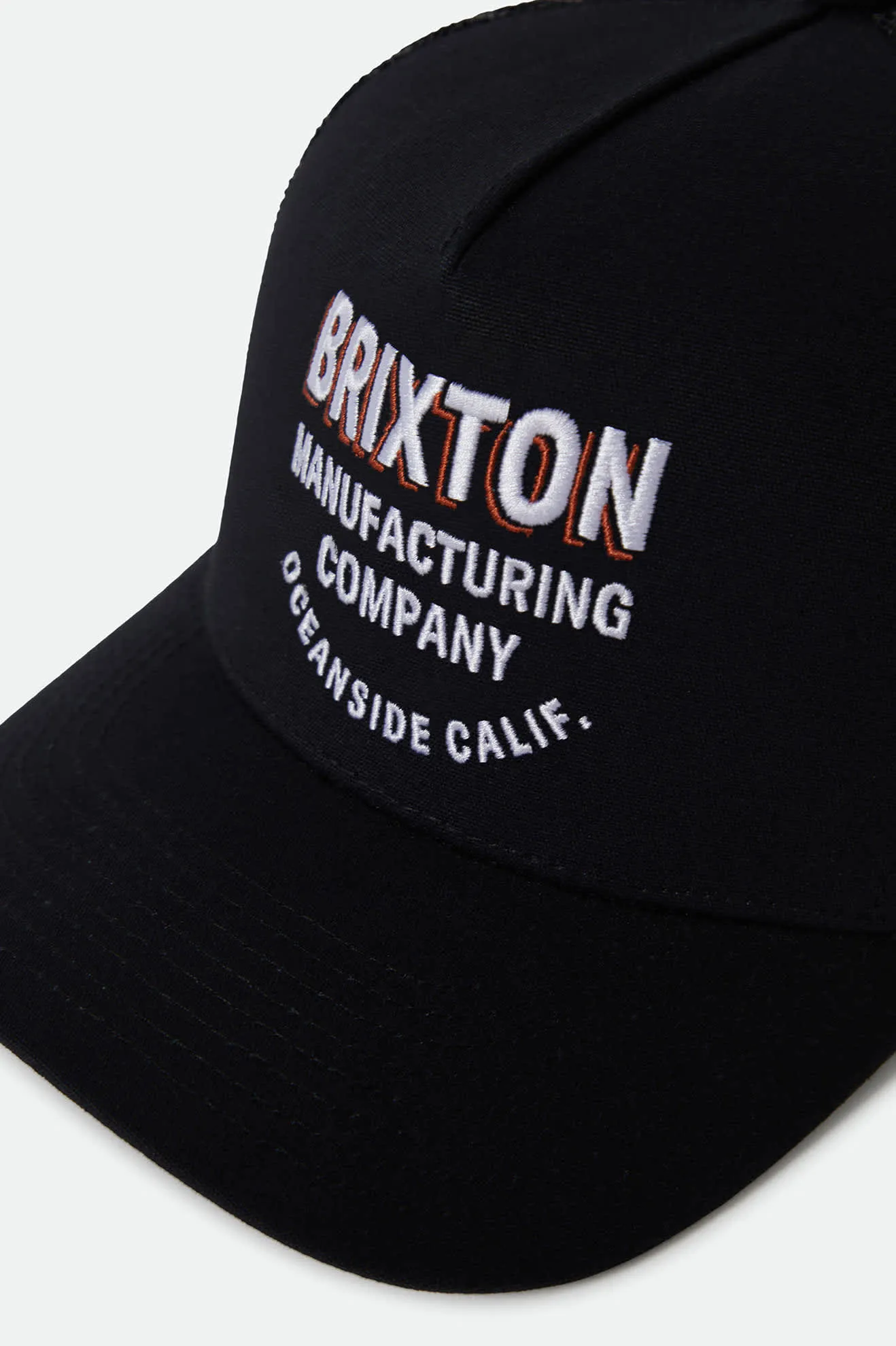 Crest Netplus Trucker Hat - Black/Black Brixton