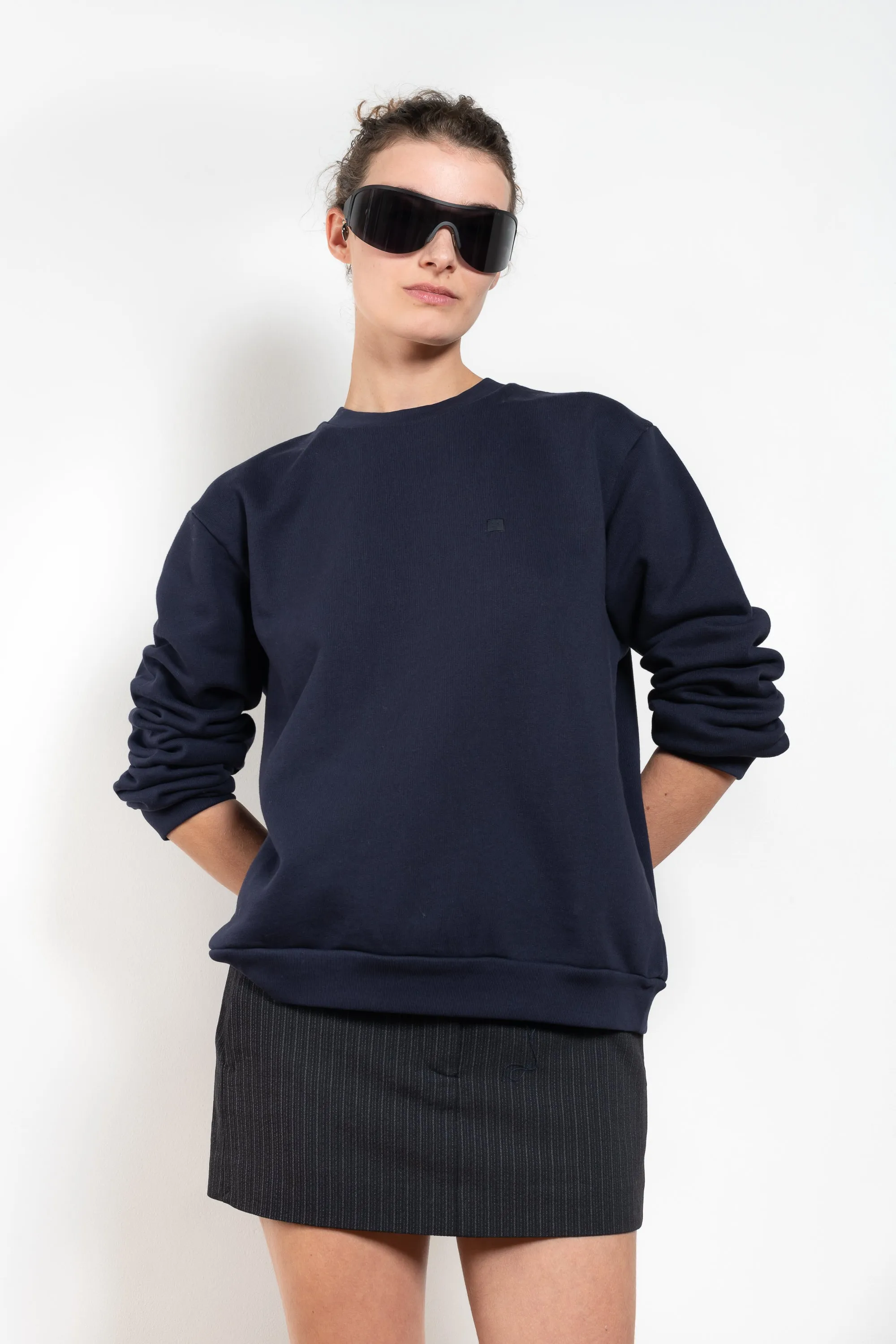 Crew Neck Fleece Sweater