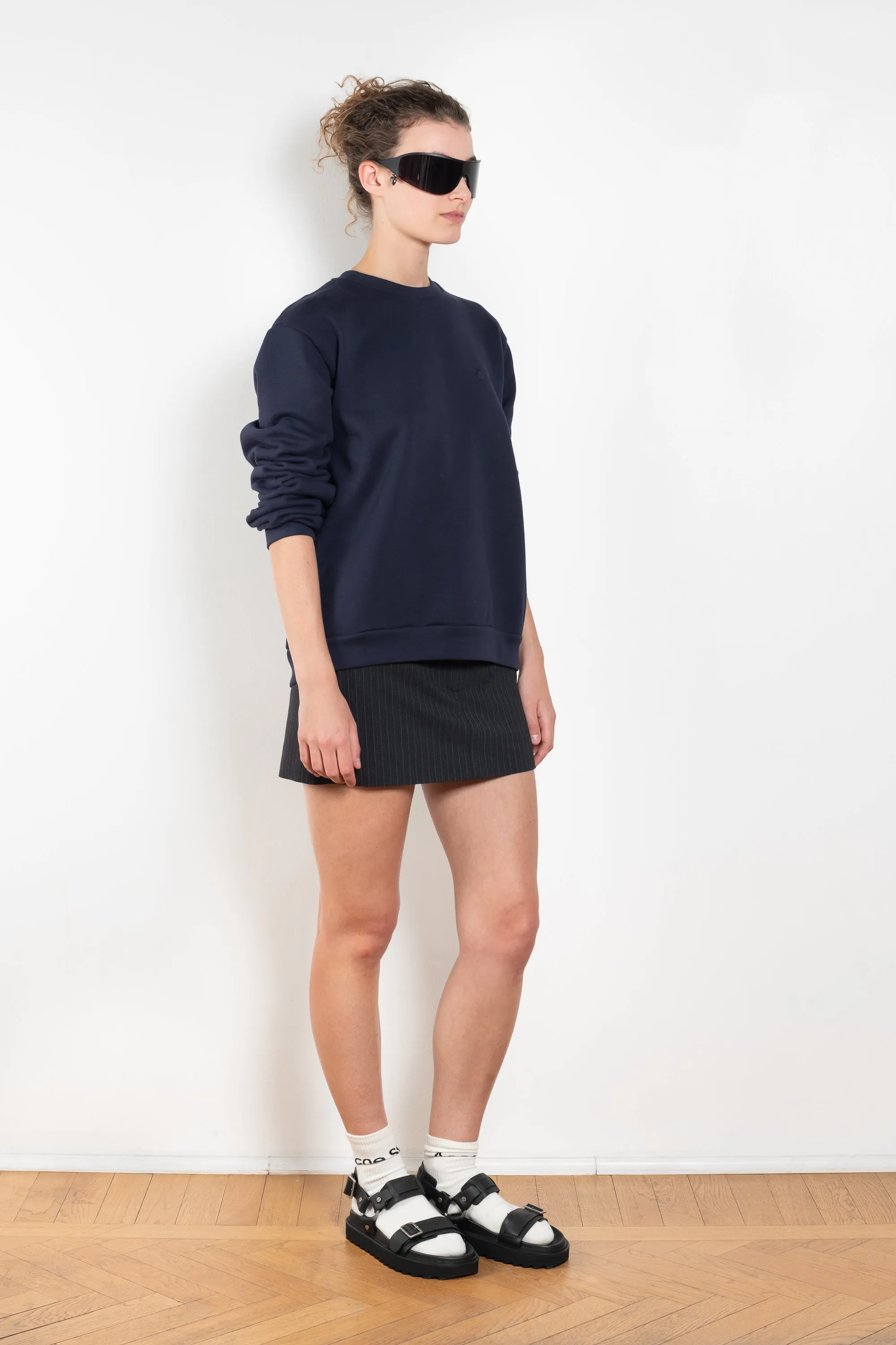 Crew Neck Fleece Sweater