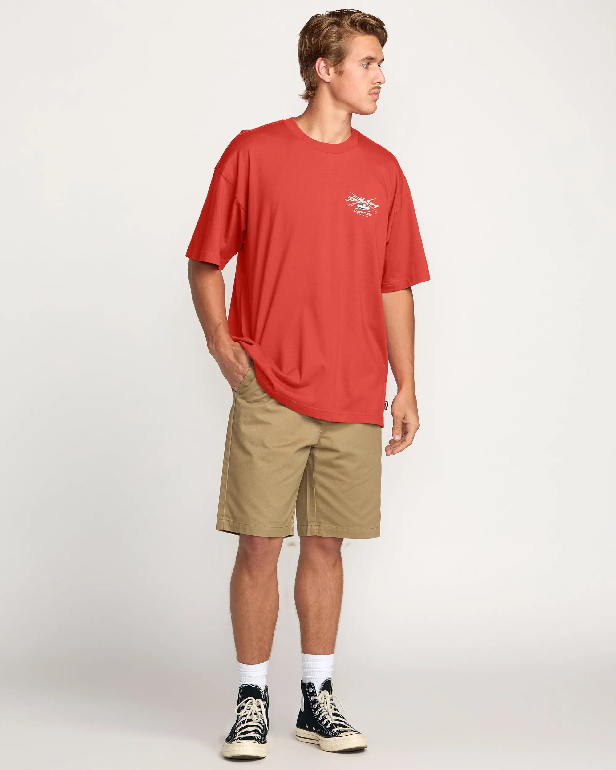 Crossboards OG Tee - Burnt Red Billabong