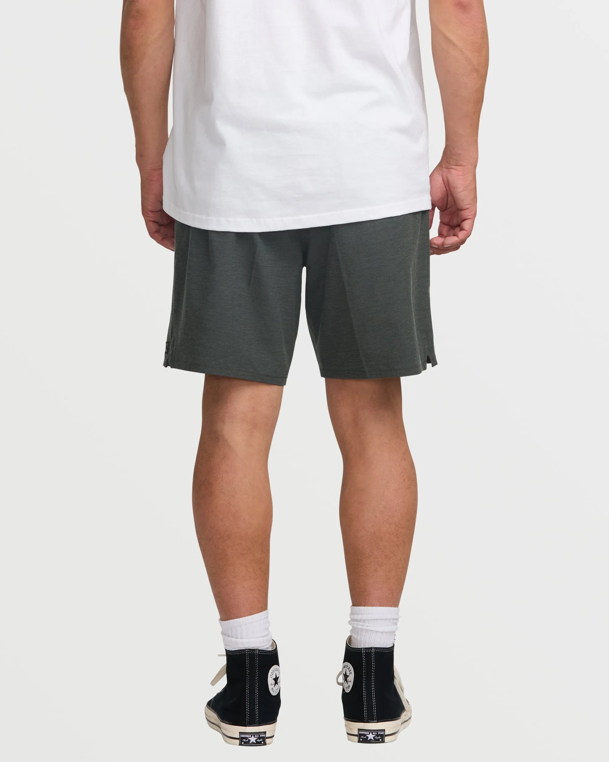Crossfire Elastic Submersible 18" Hybrid Shorts - Asphalt Billabong