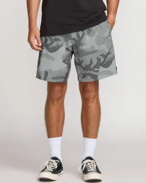 Crossfire Elastic Submersible 18" Hybrid Shorts - Black Camo Billabong