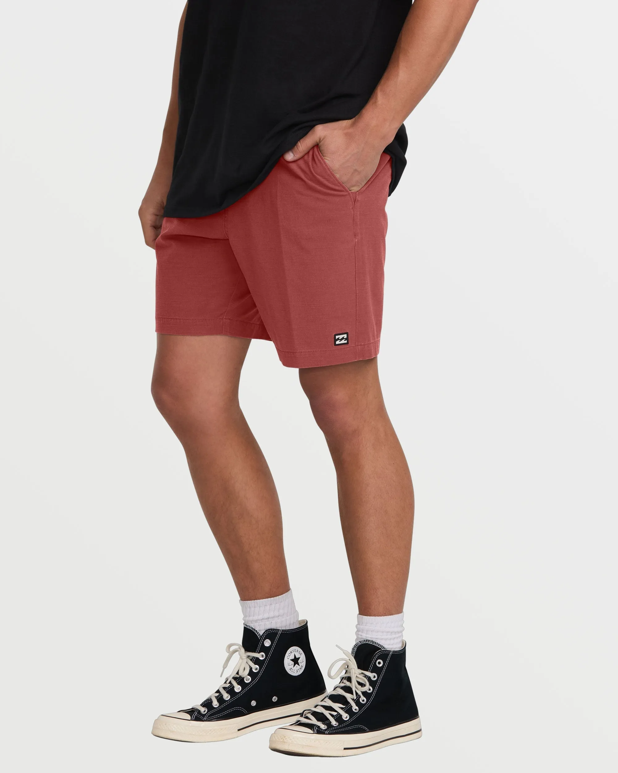 Crossfire Wave Wash Submersible 18" Hybrid Shorts - Dusty Red Billabong
