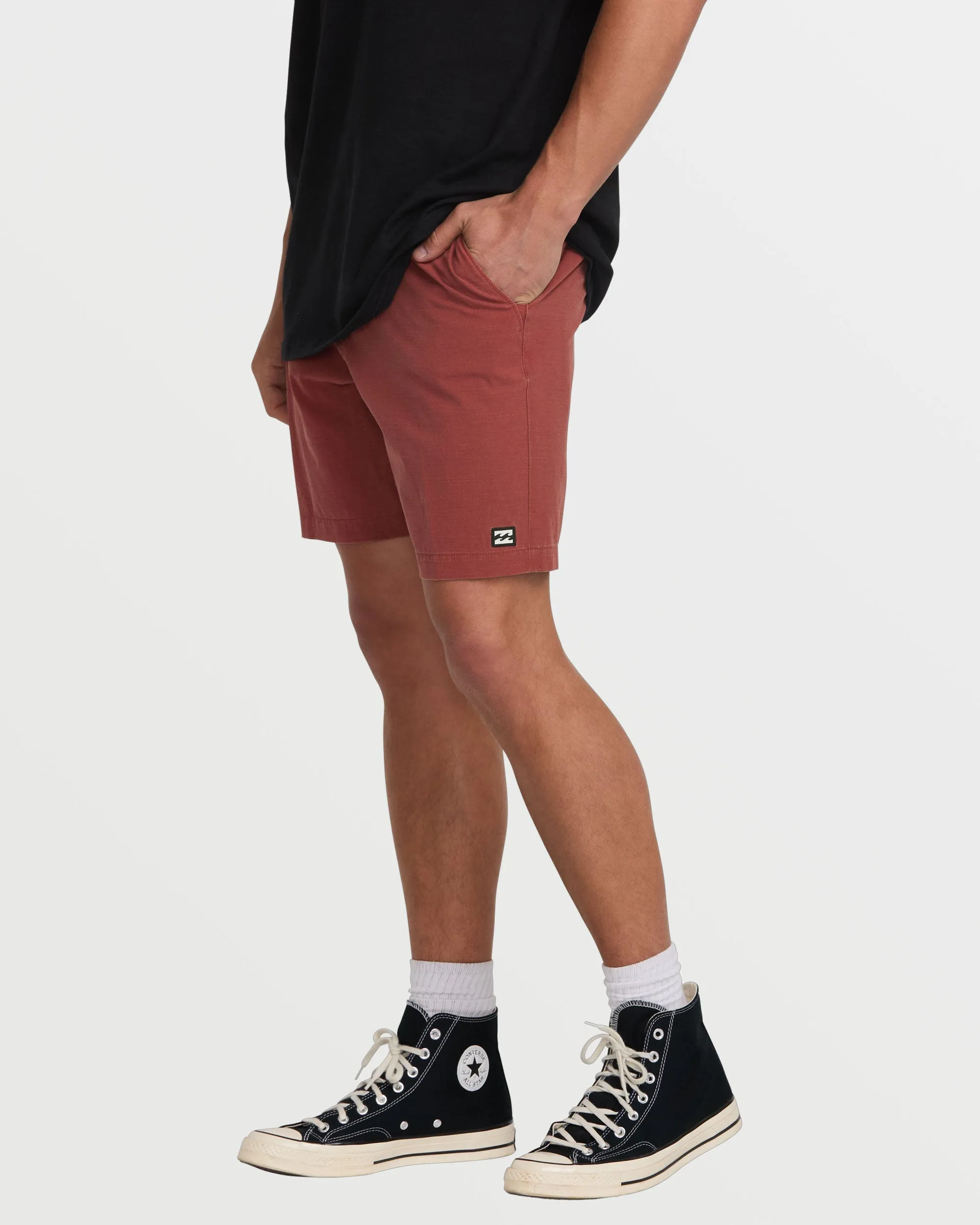 Crossfire Wave Wash Submersible 18" Hybrid Shorts - Dusty Red Billabong