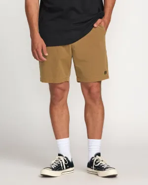 Crossfire Wave Wash Submersible 18" Hybrid Shorts - Tobacco Billabong
