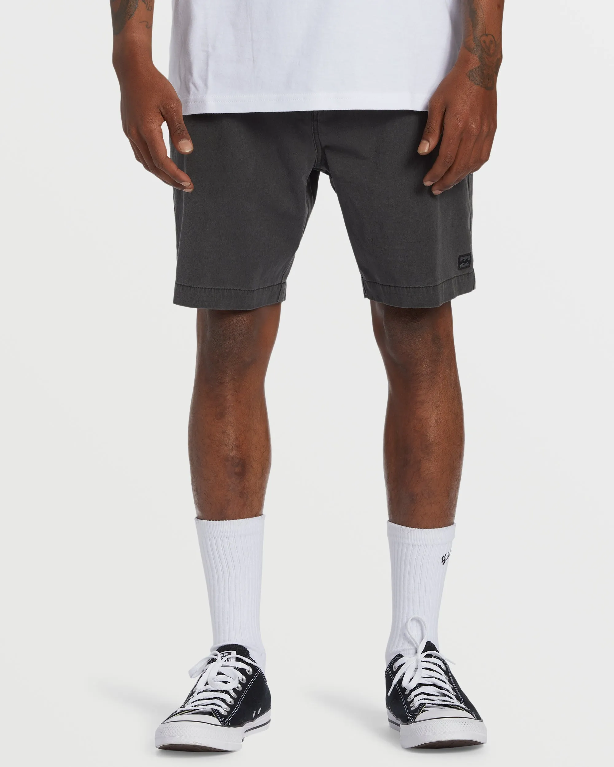 Crossfire Wave Wash Submersible 18" Hybrid Shorts - Washed Black Billabong