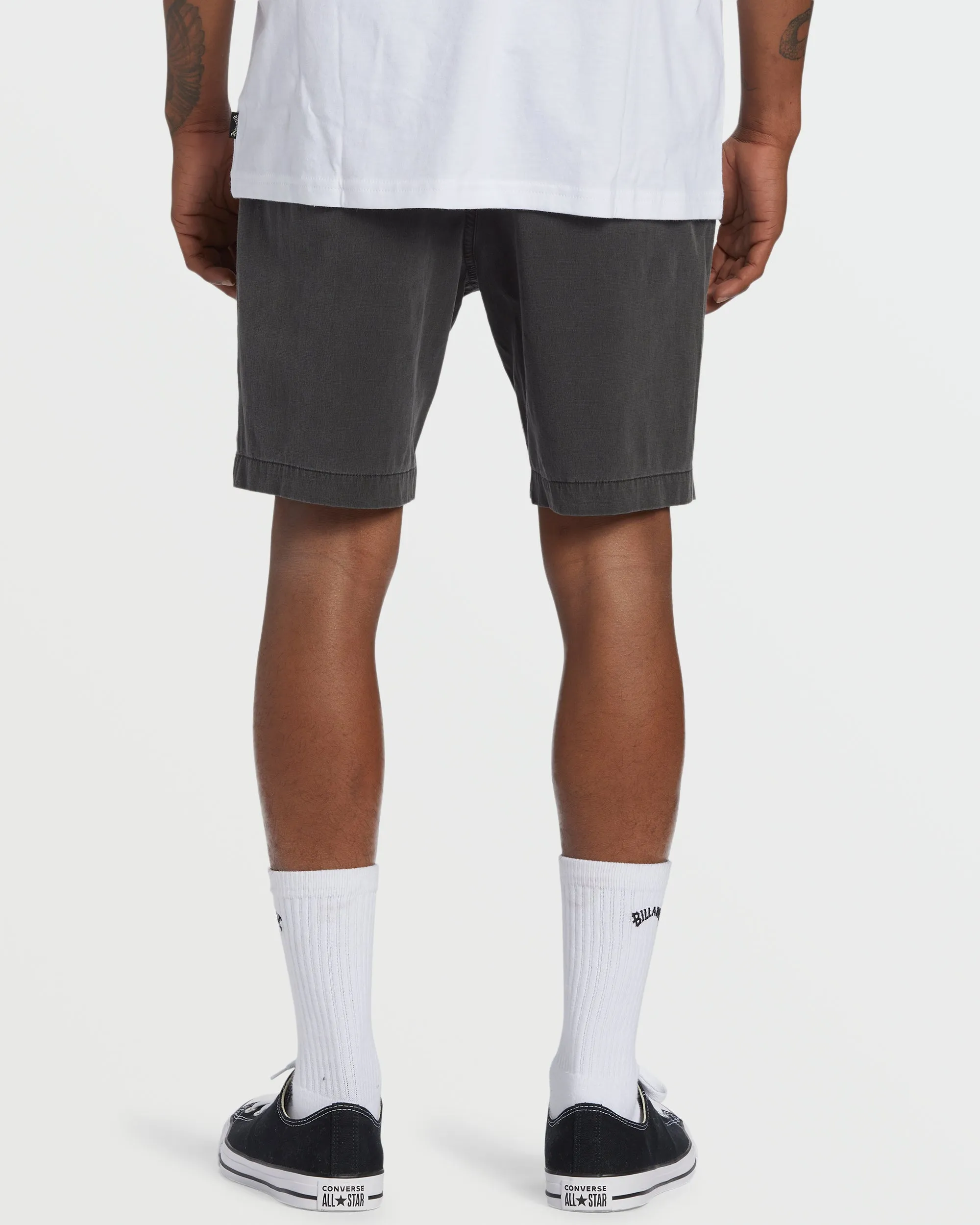Crossfire Wave Wash Submersible 18" Hybrid Shorts - Washed Black Billabong
