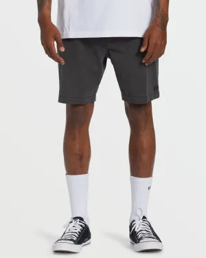 Crossfire Wave Wash Submersible 18" Hybrid Shorts - Washed Black Billabong