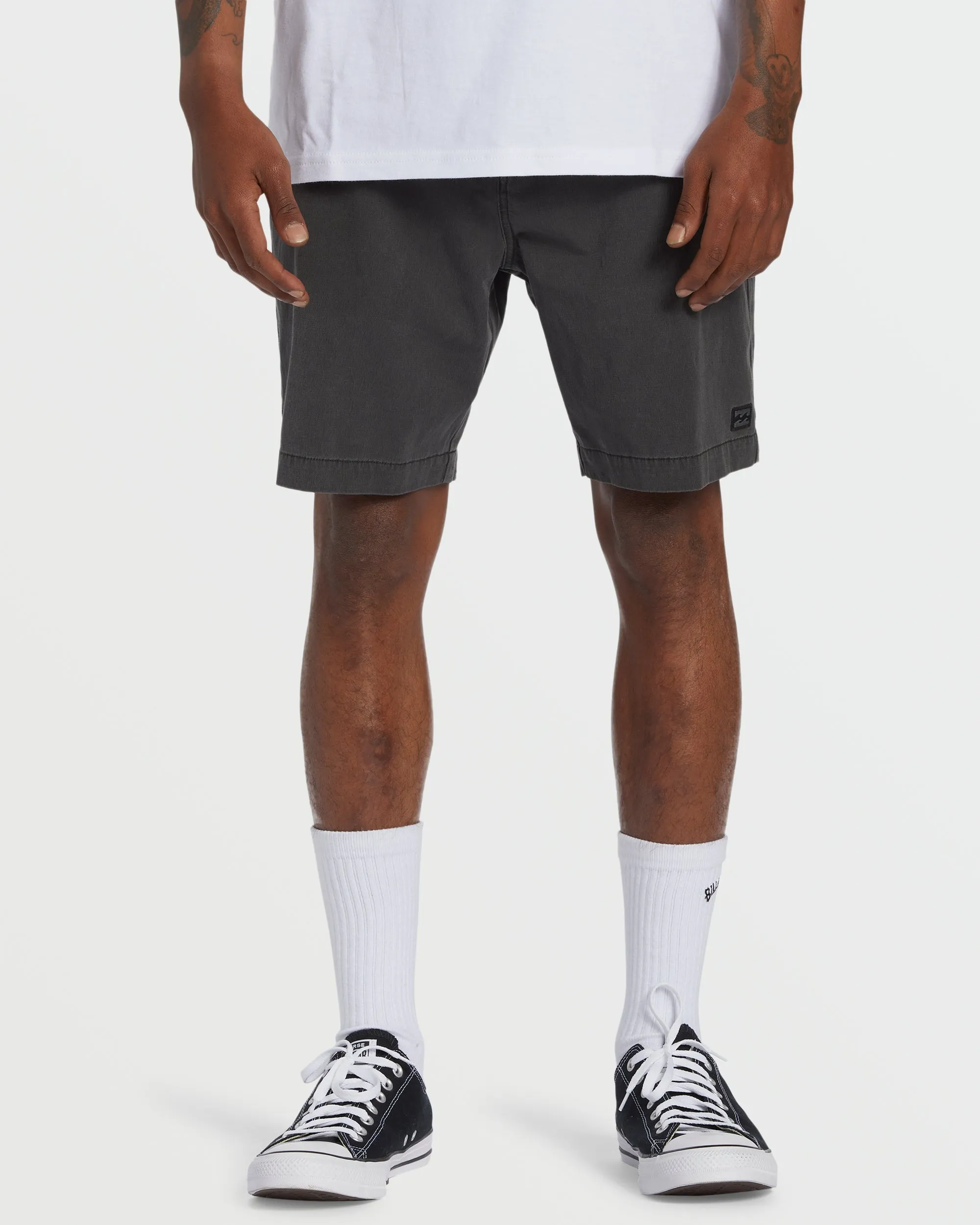 Crossfire Wave Wash Submersible 18" Hybrid Shorts - Washed Black Billabong