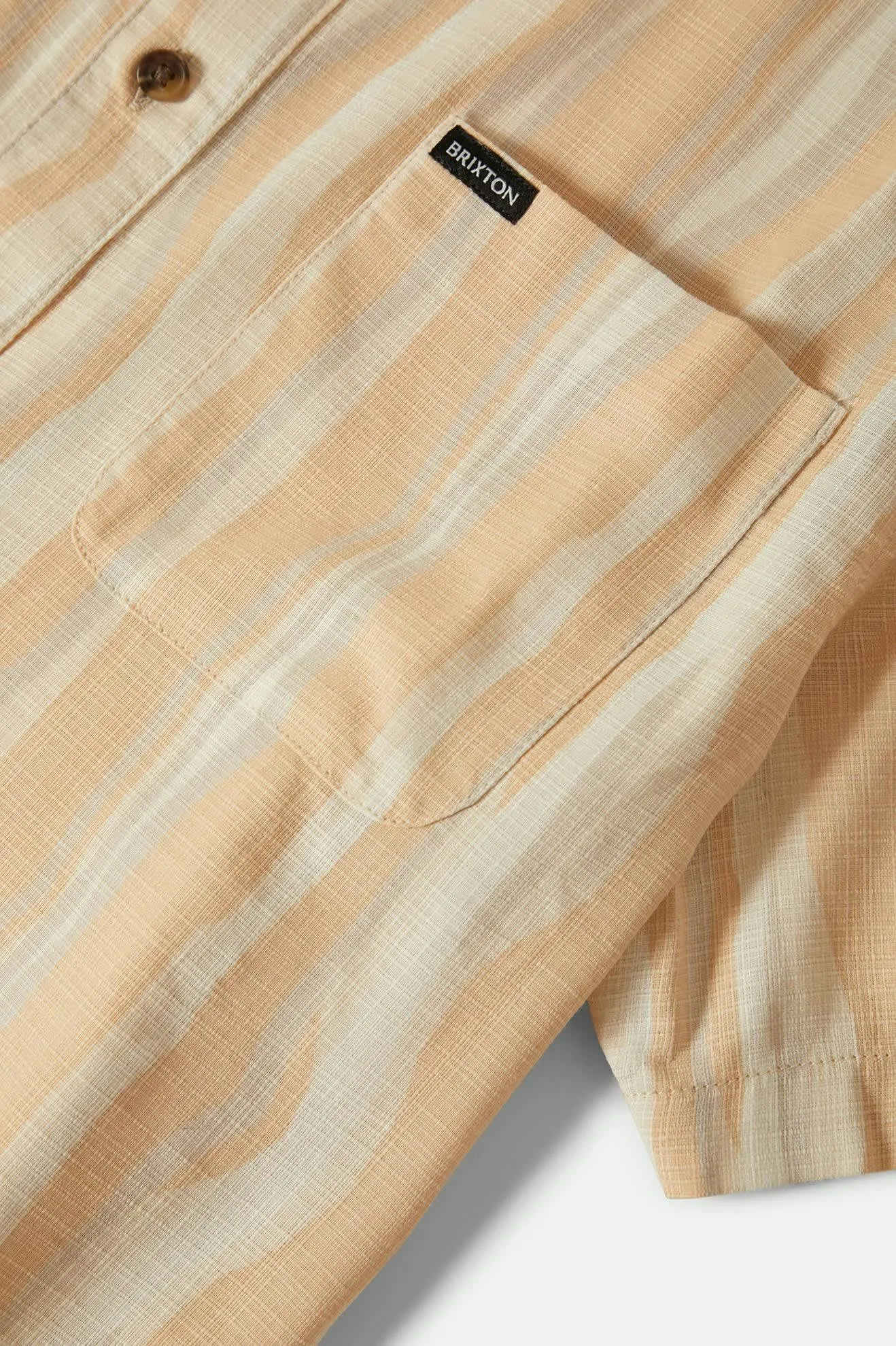 CRU Slub Relaxed S/S Shirt - Hazelnut/Painterly Stripe Brixton