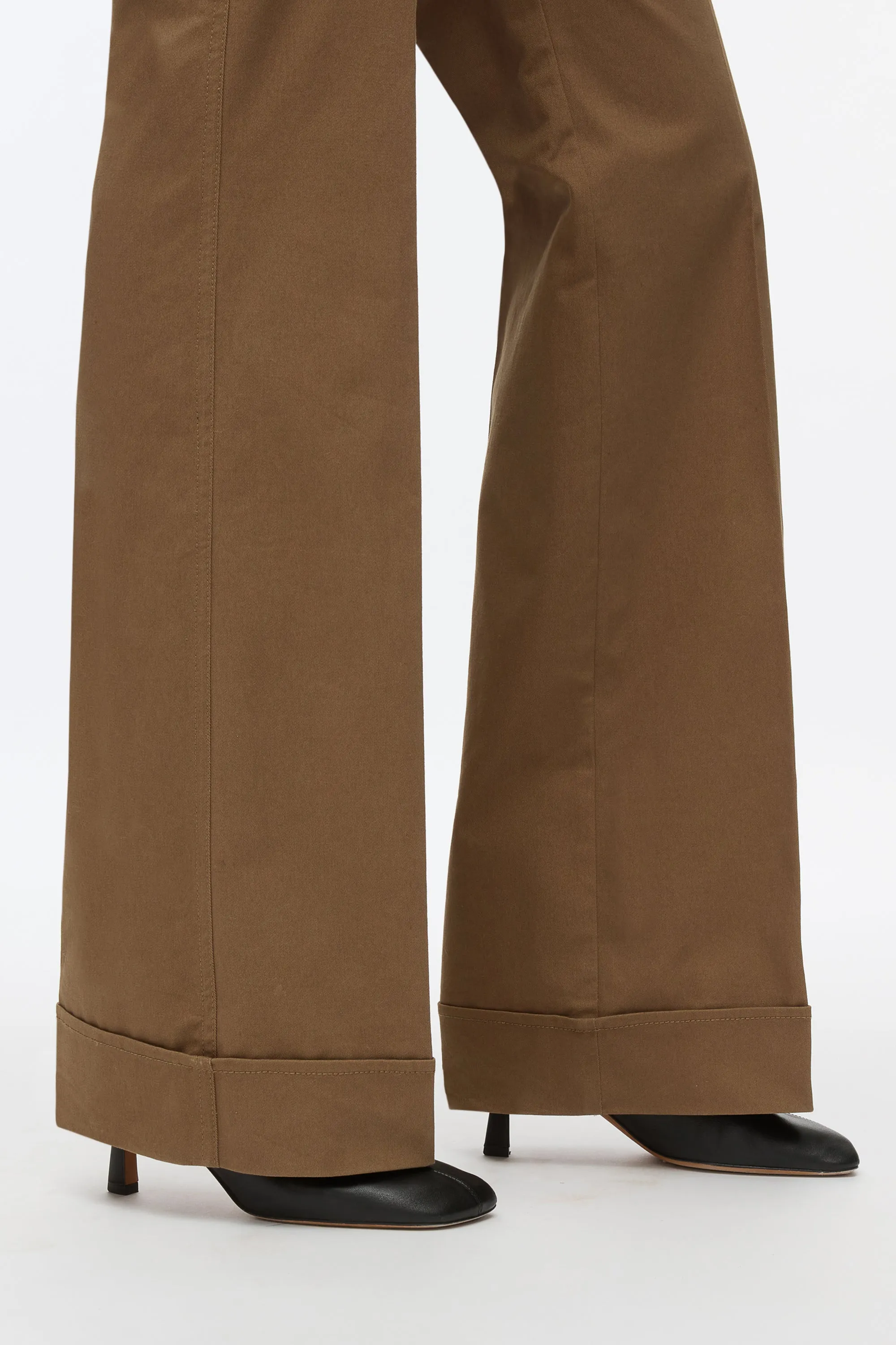 Cuffed Kick Flare Trouser