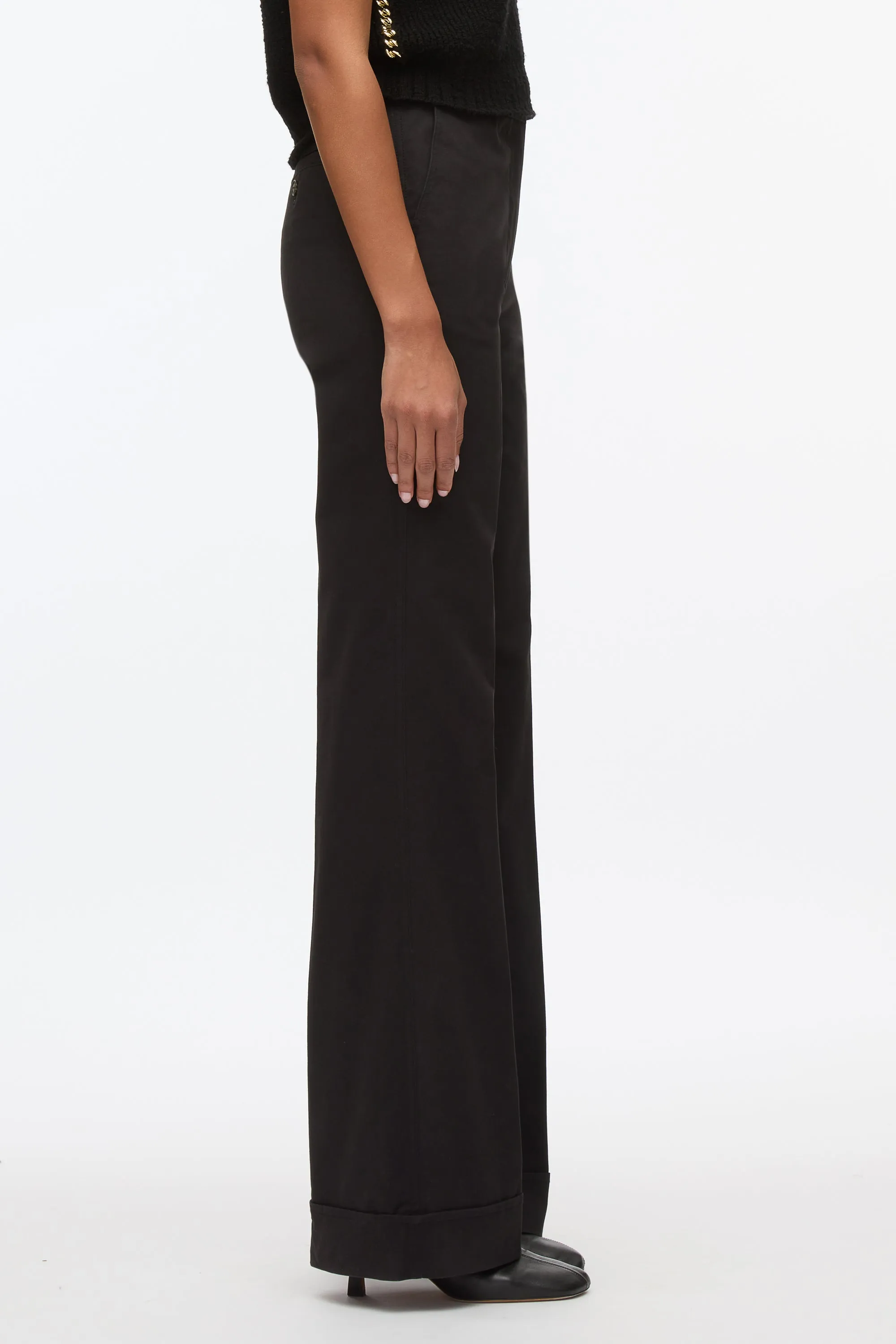 Cuffed Kick Flare Trouser