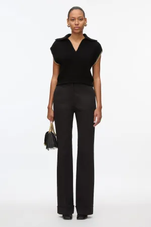 Cuffed Kick Flare Trouser