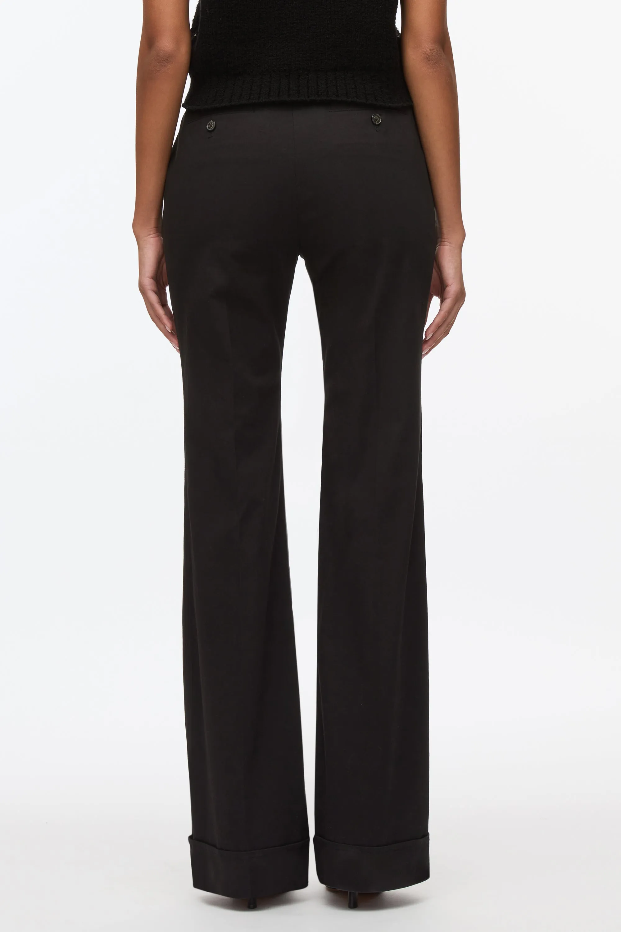 Cuffed Kick Flare Trouser