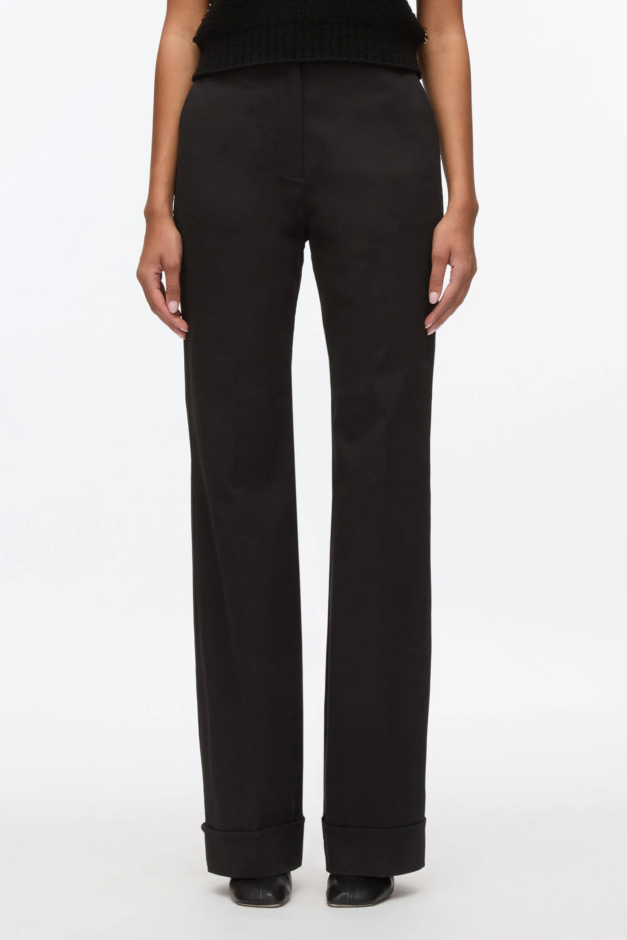 Cuffed Kick Flare Trouser
