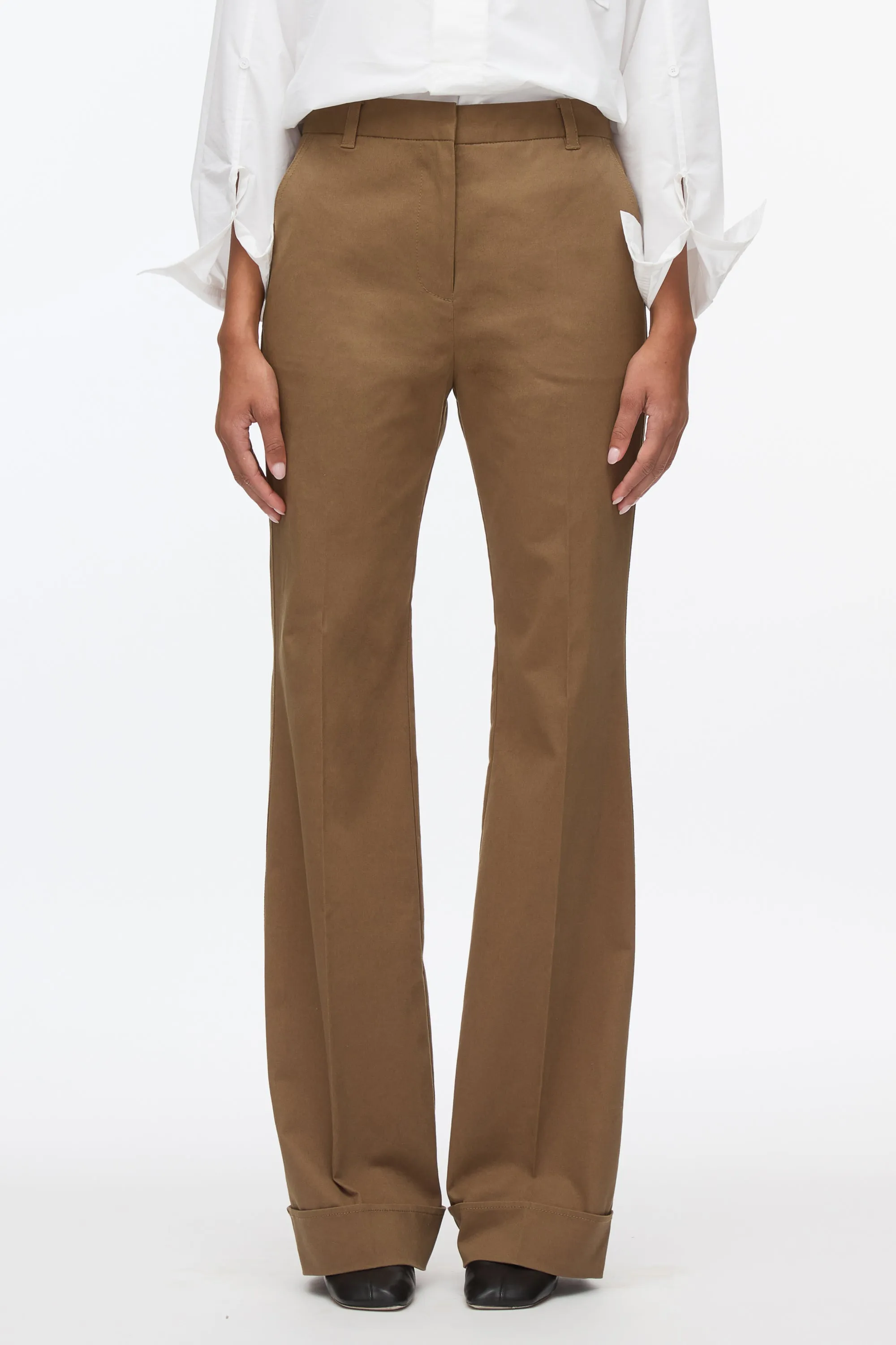 Cuffed Kick Flare Trouser