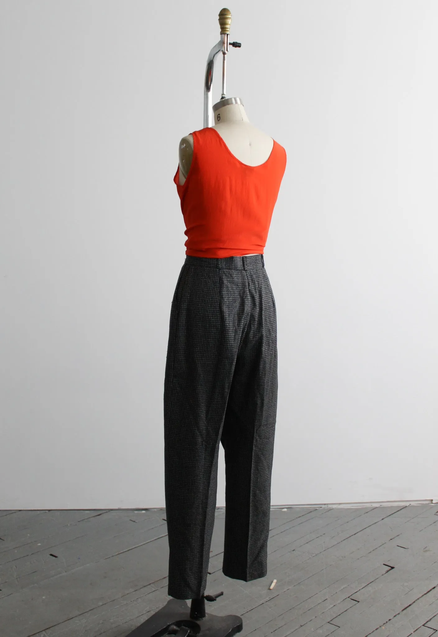 dark houndstooth high rise trousers 1919 Vintage