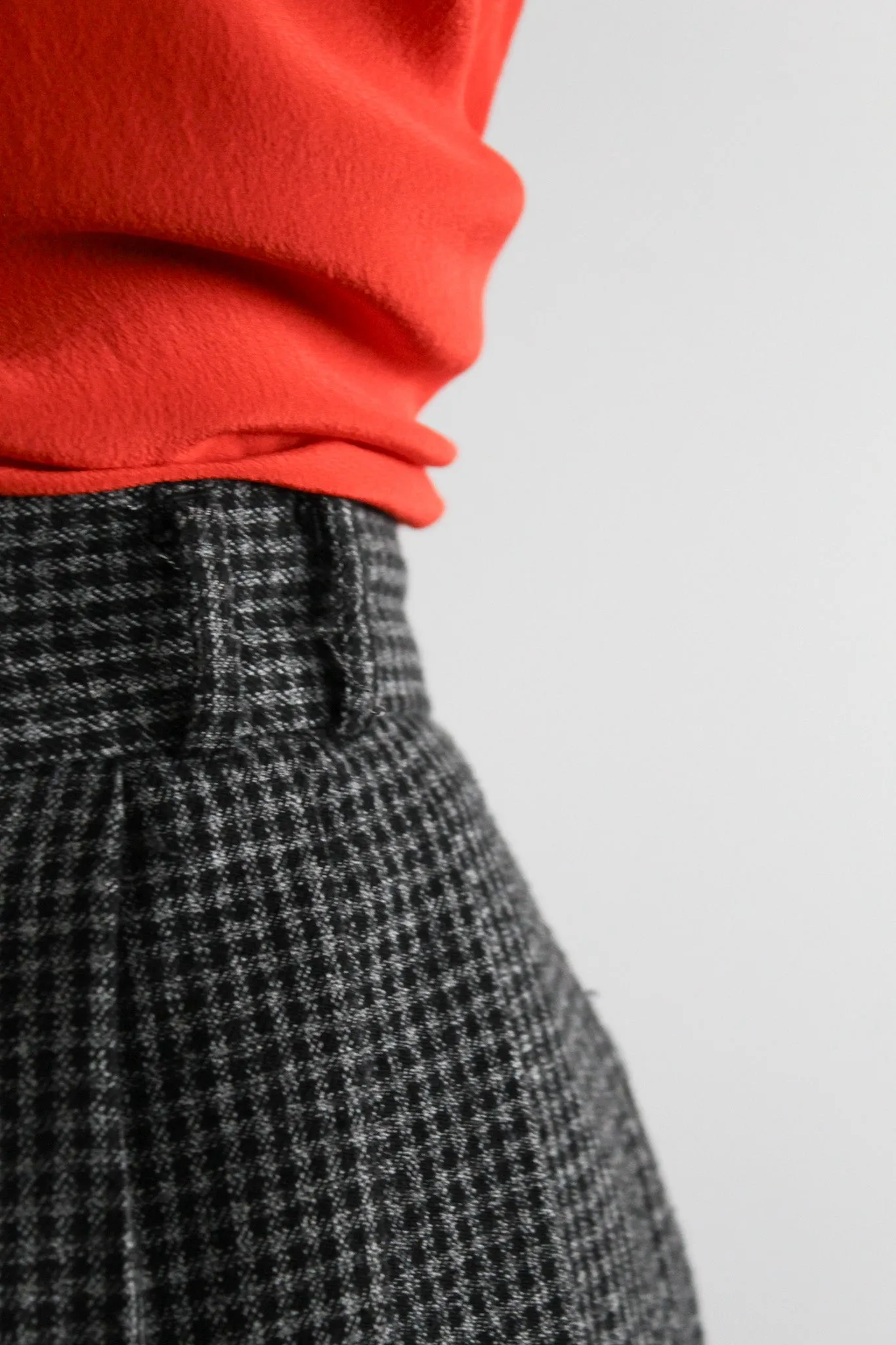 dark houndstooth high rise trousers 1919 Vintage