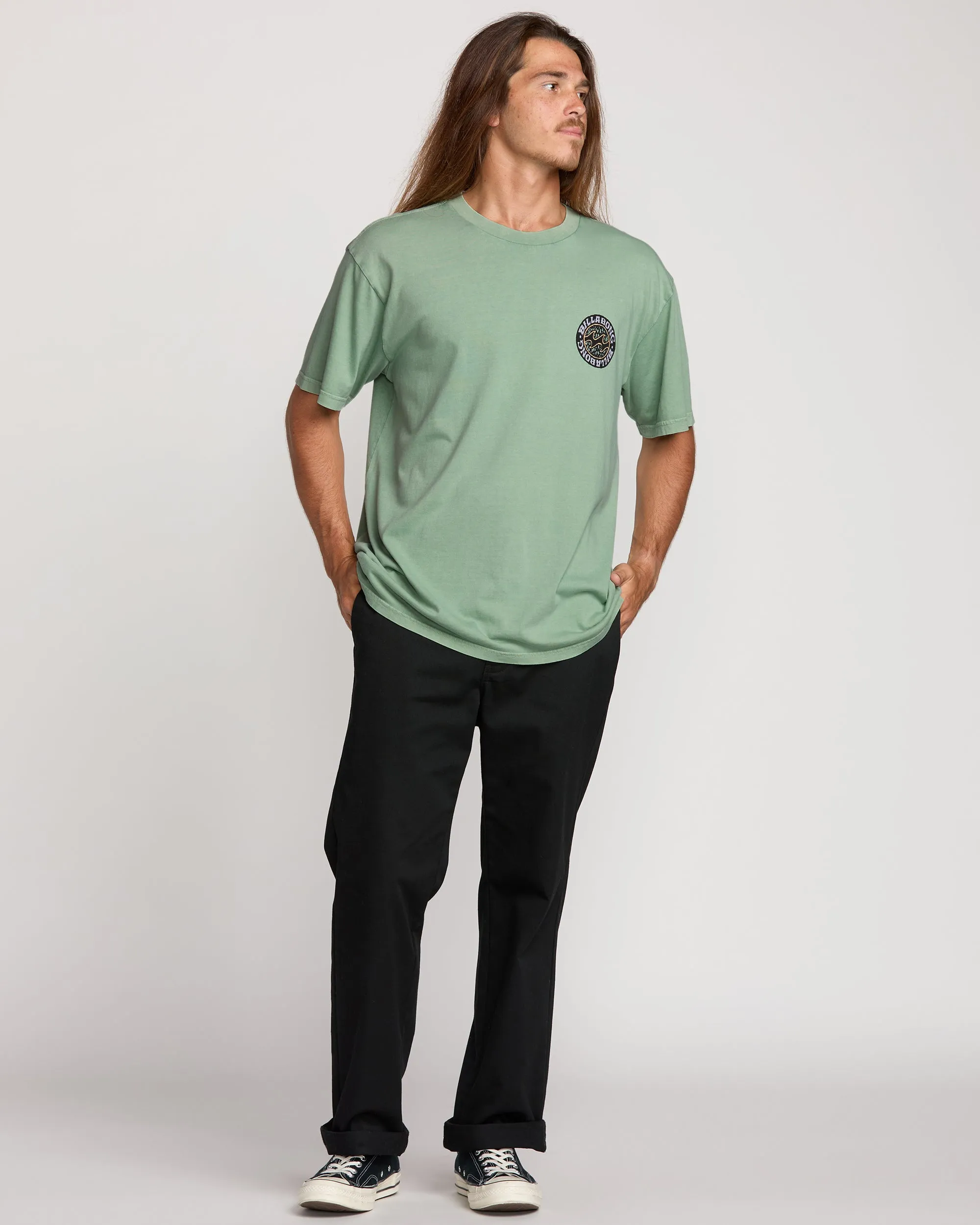 Decal Regular Wave Wash Tee - Mist Green Billabong