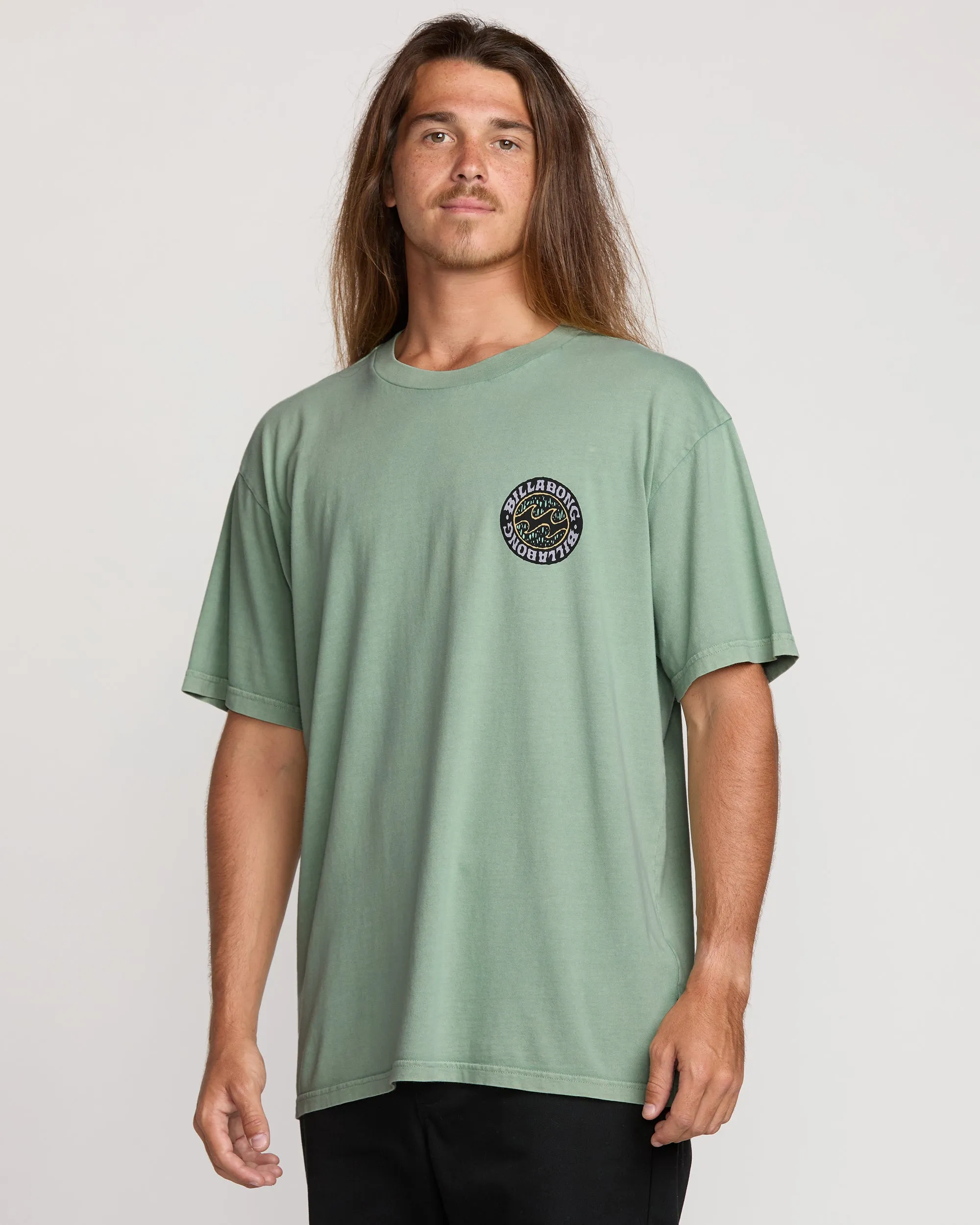 Decal Regular Wave Wash Tee - Mist Green Billabong