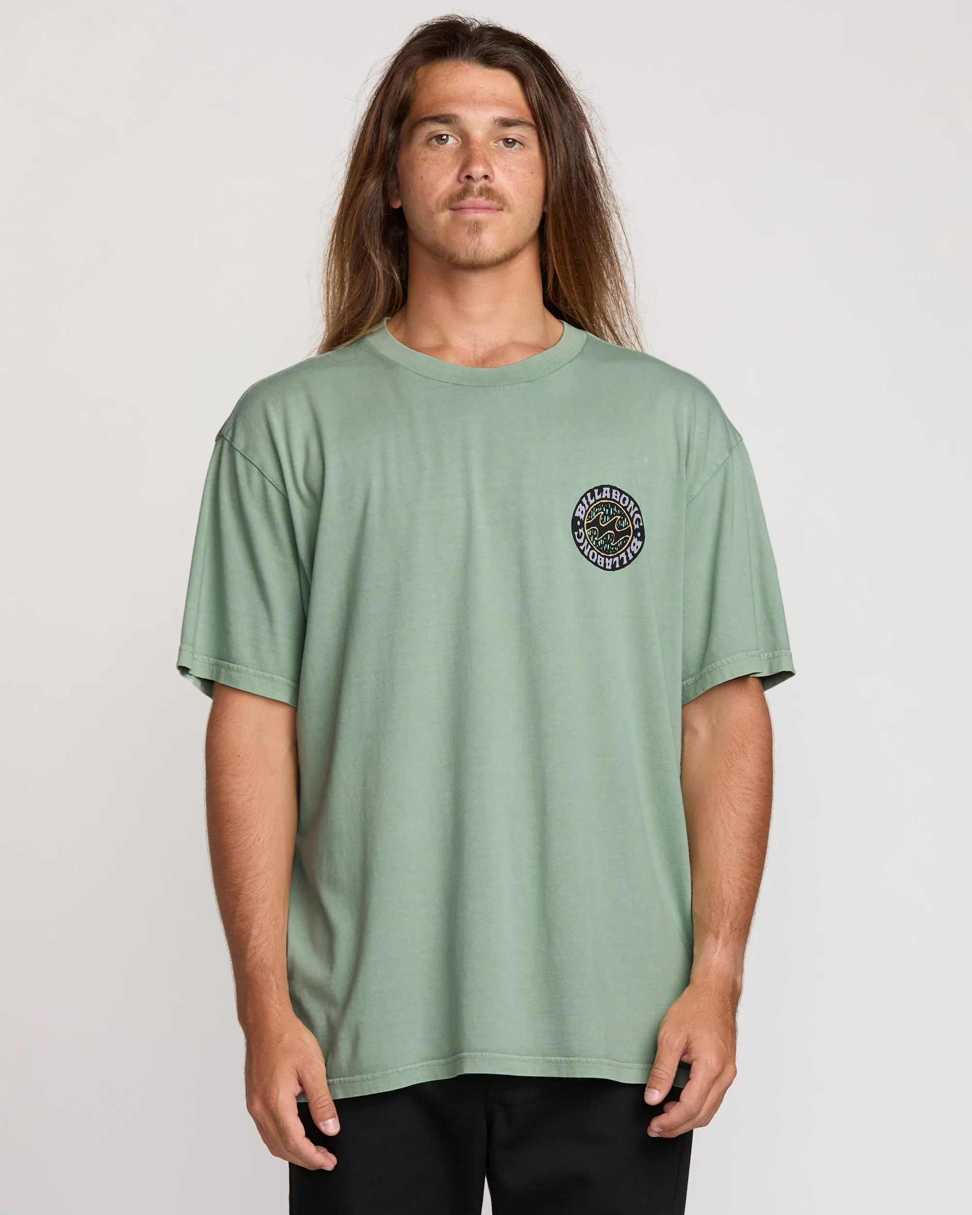 Decal Regular Wave Wash Tee - Mist Green Billabong