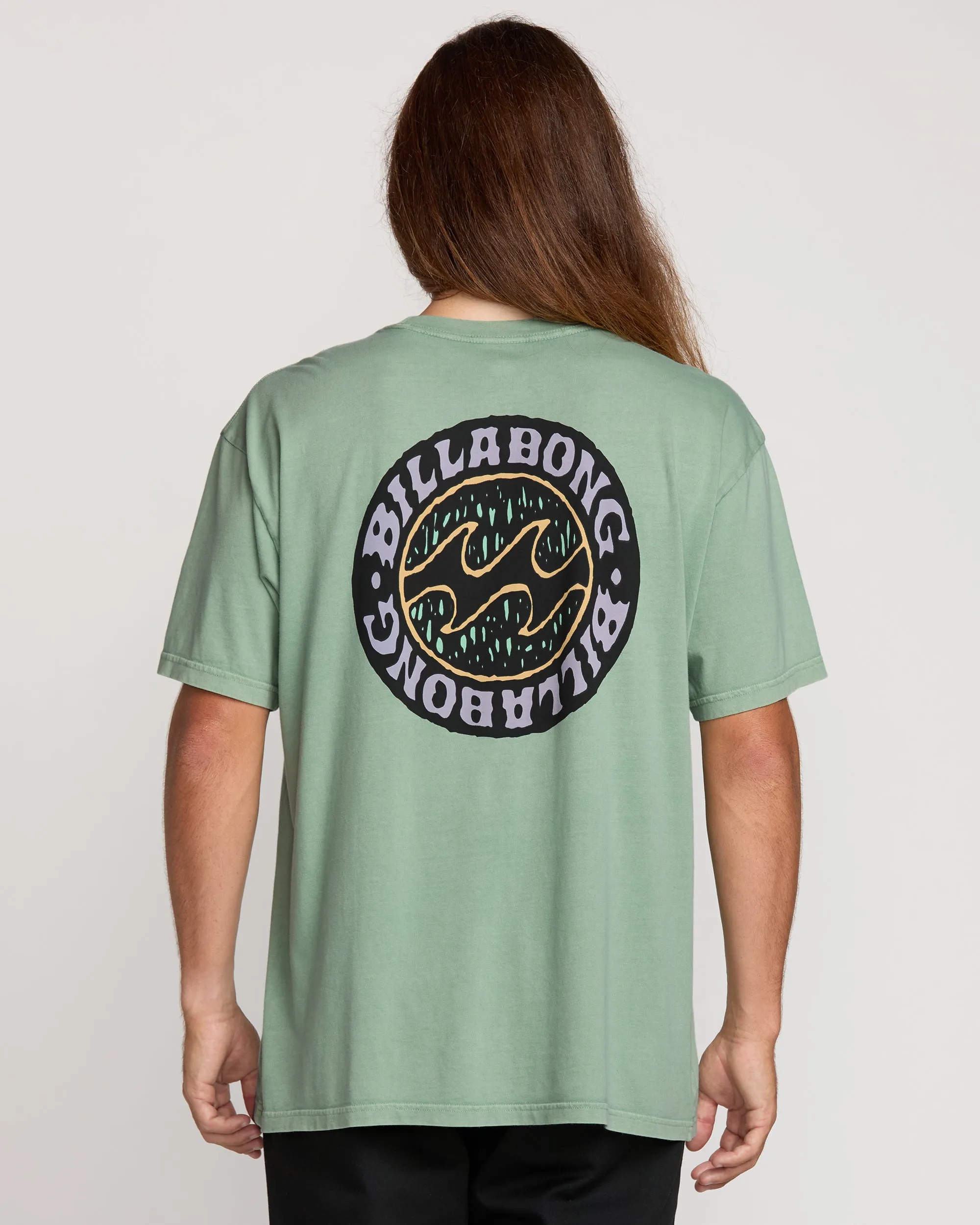 Decal Regular Wave Wash Tee - Mist Green Billabong