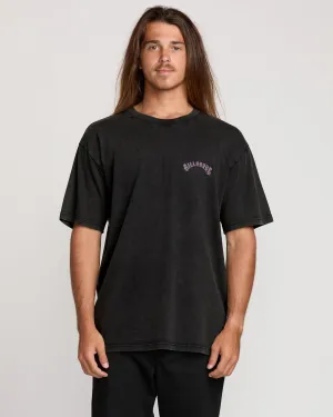 Decal Regular Wave Wash Tee - Washed Black Billabong