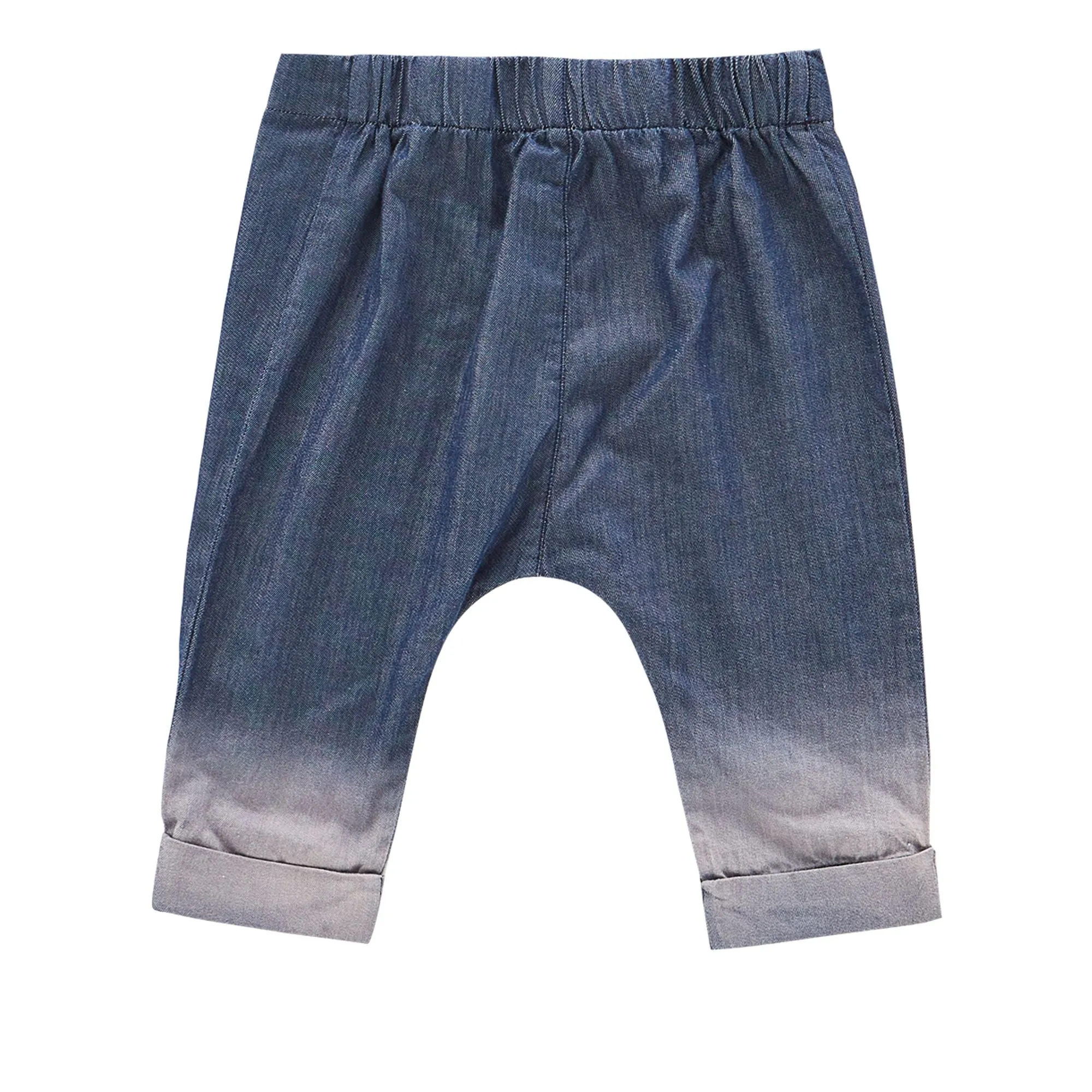 Denim Baby Joggers with Front Pleat