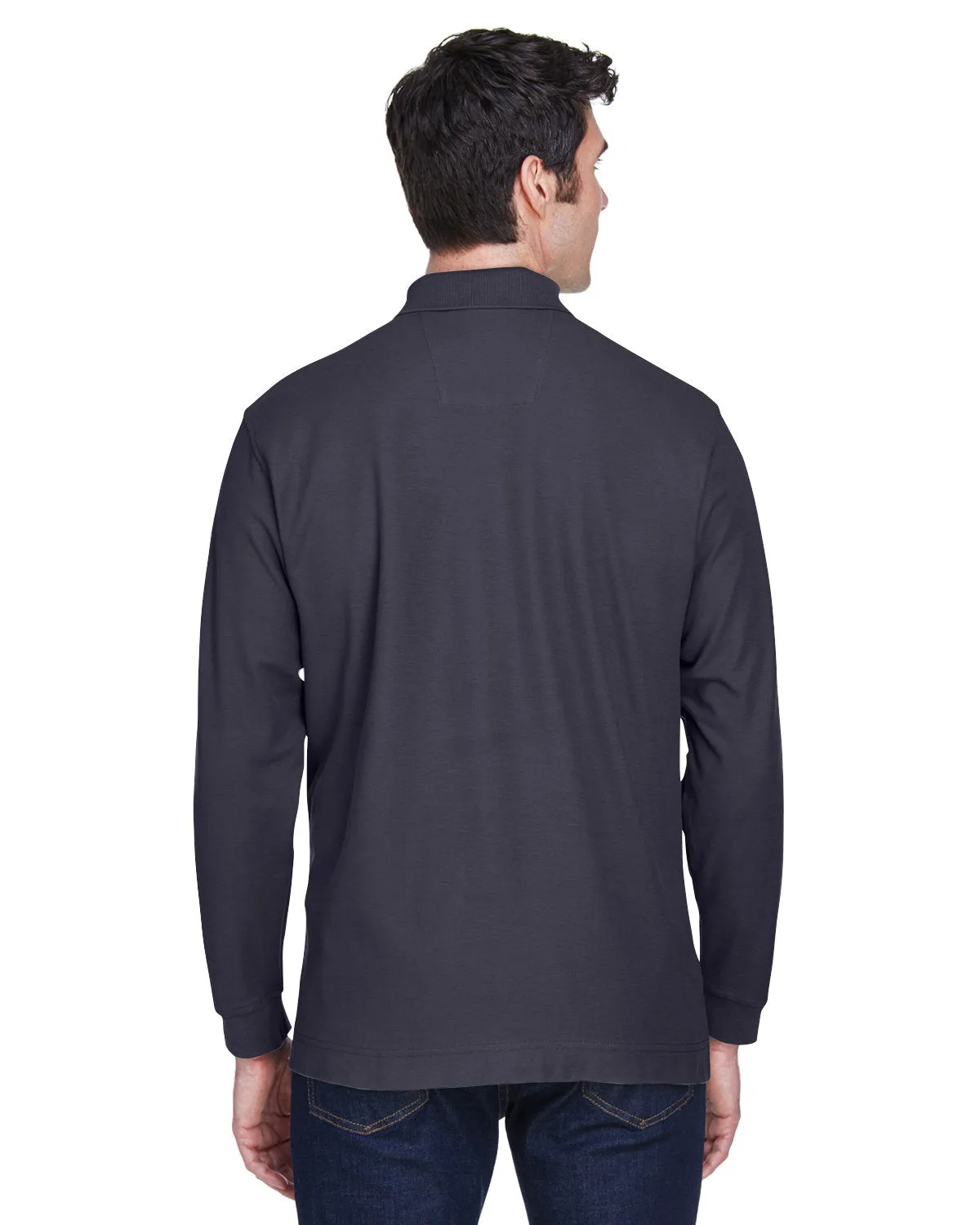 Devon & Jones Pima Pique Long-Sleeve Polo