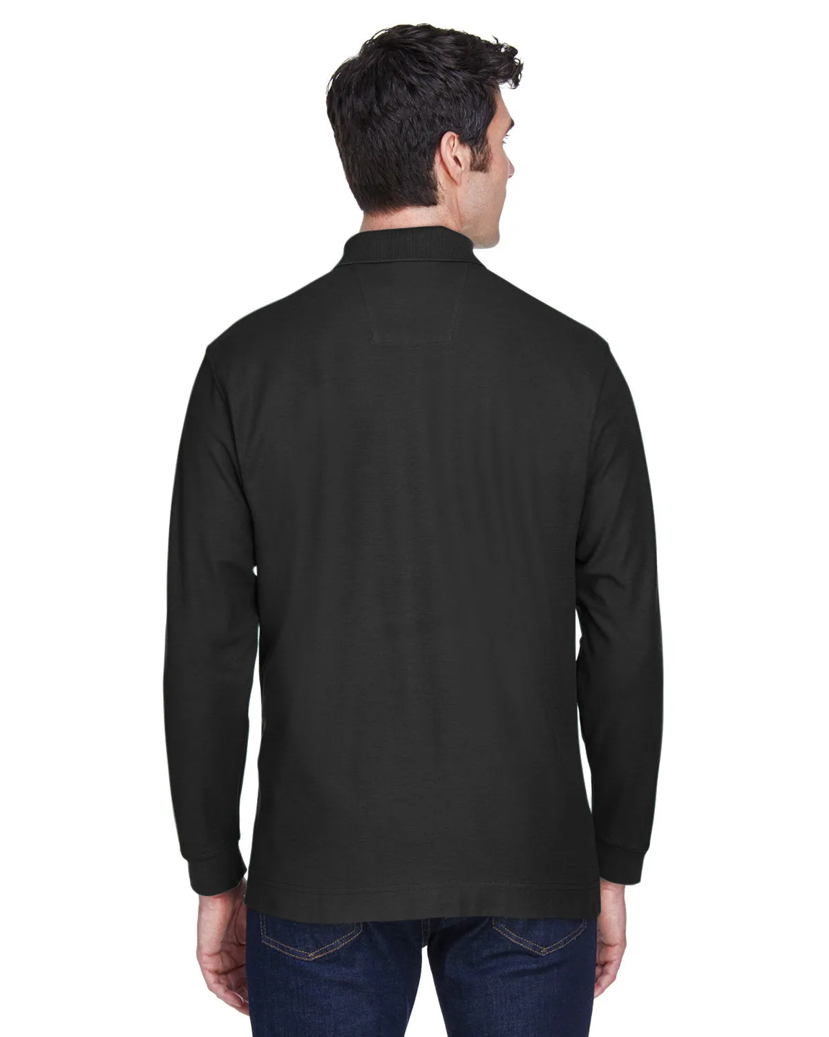 Devon & Jones Pima Pique Long-Sleeve Polo
