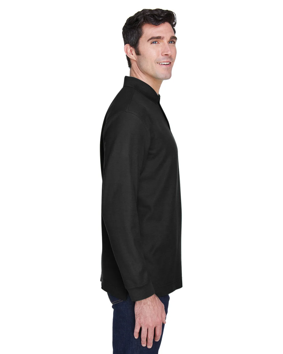 Devon & Jones Pima Pique Long-Sleeve Polo