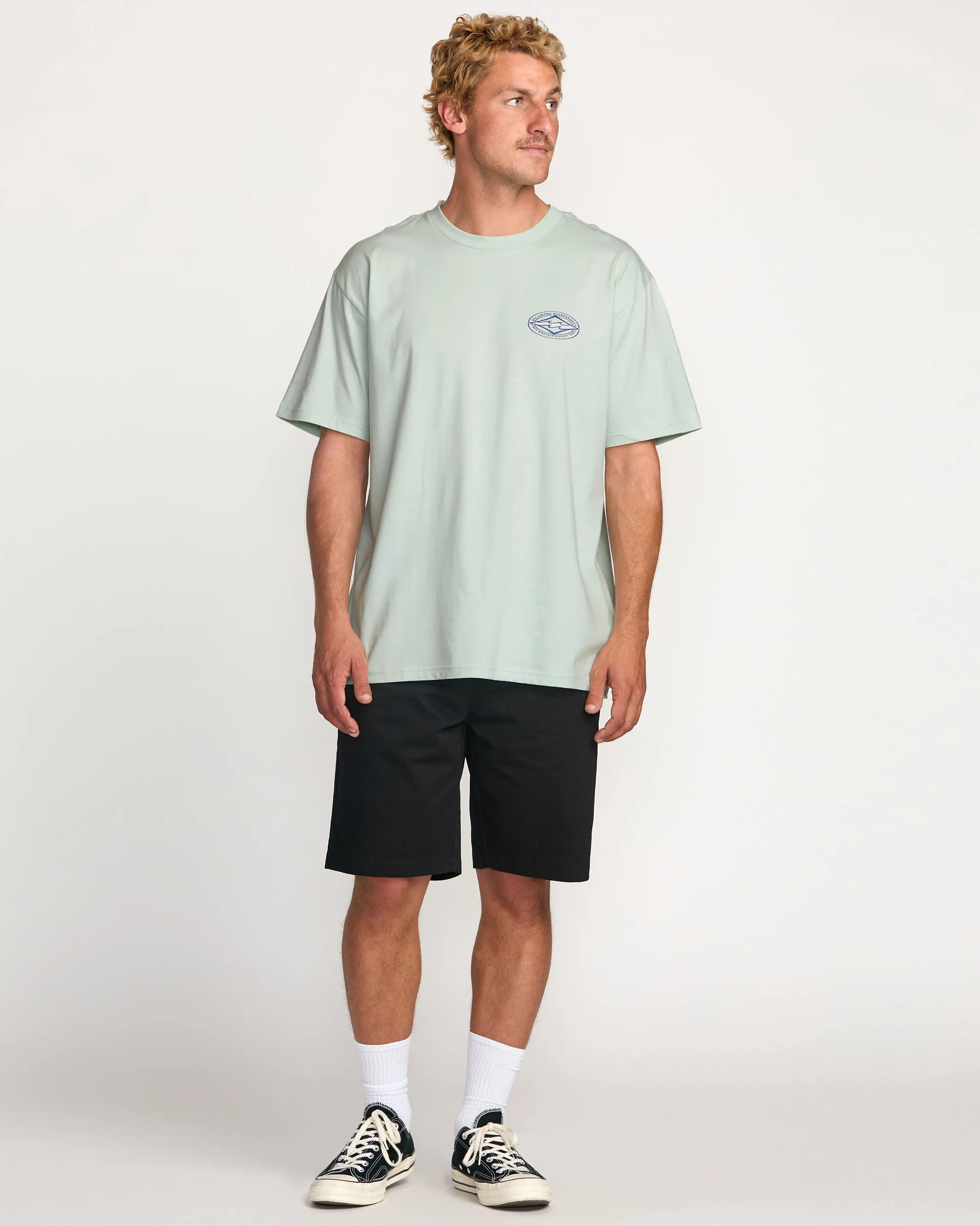 Diamond Vision Regular Tee - Ash Blue Billabong