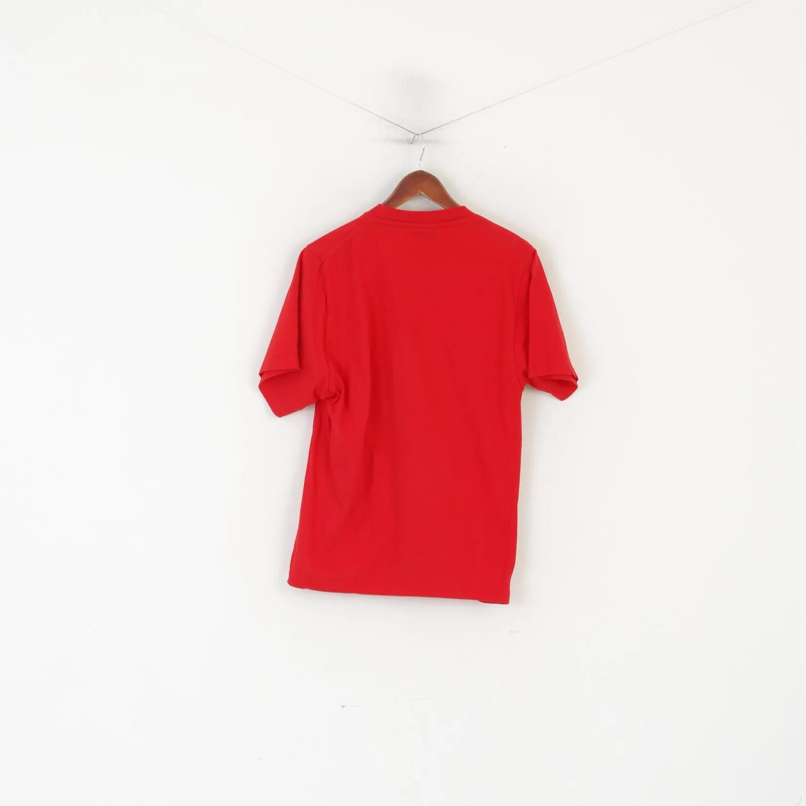 Dickies Men M Shirt Red Cotton Flight Attendant Graphic Vintage Crew Neck Top