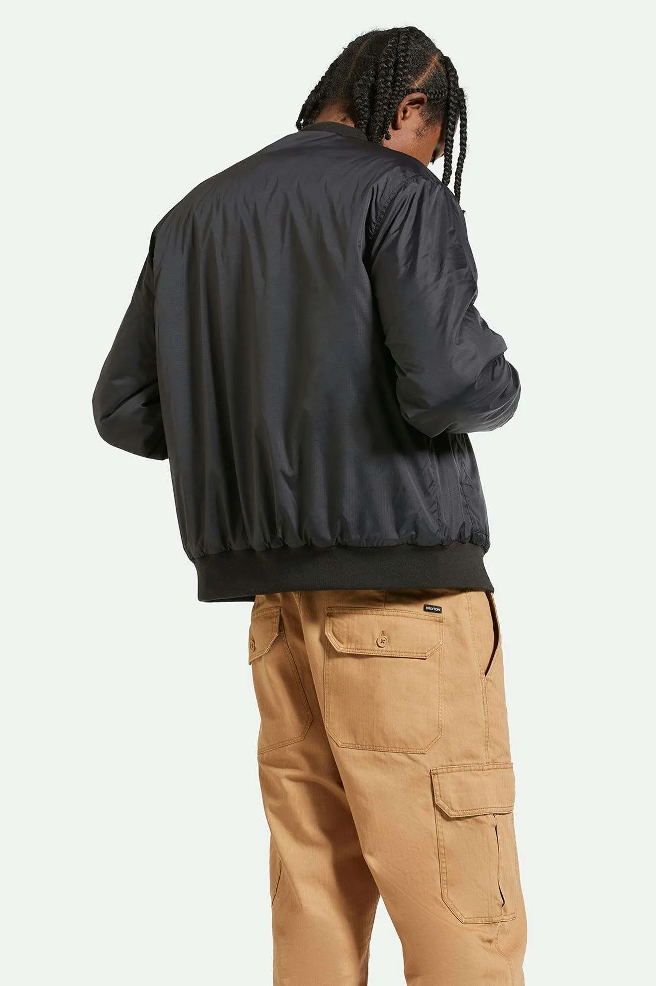 Dillinger Flight Bomber Jacket - Black Brixton