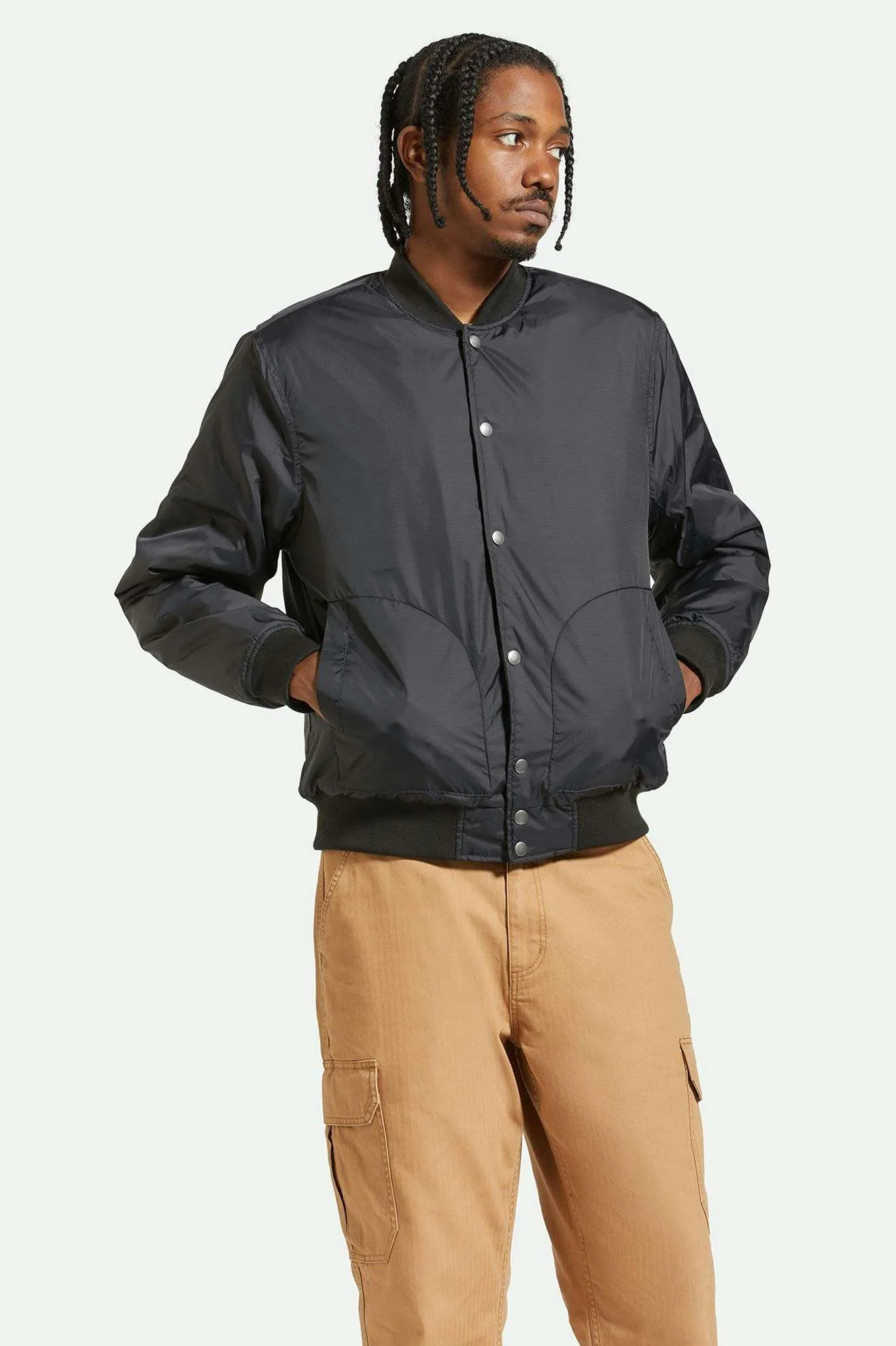 Dillinger Flight Bomber Jacket - Black Brixton