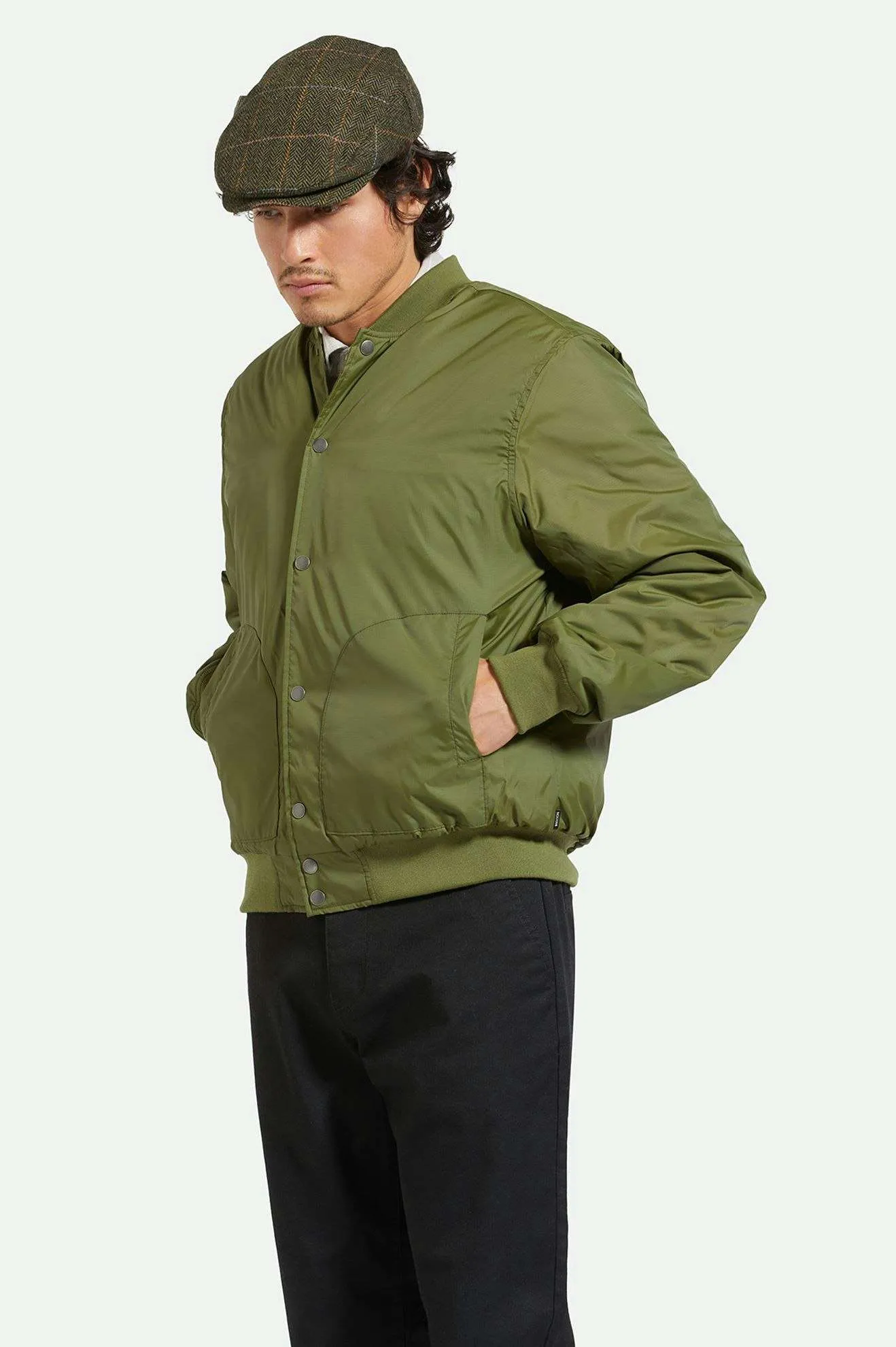 Dillinger Flight Bomber Jacket - Cypress Green Brixton