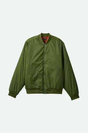 Dillinger Flight Bomber Jacket - Cypress Green Brixton