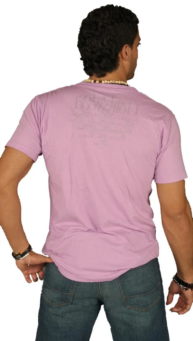 Dirtee Hollywood Mens Basic V-Neck Tee Purple