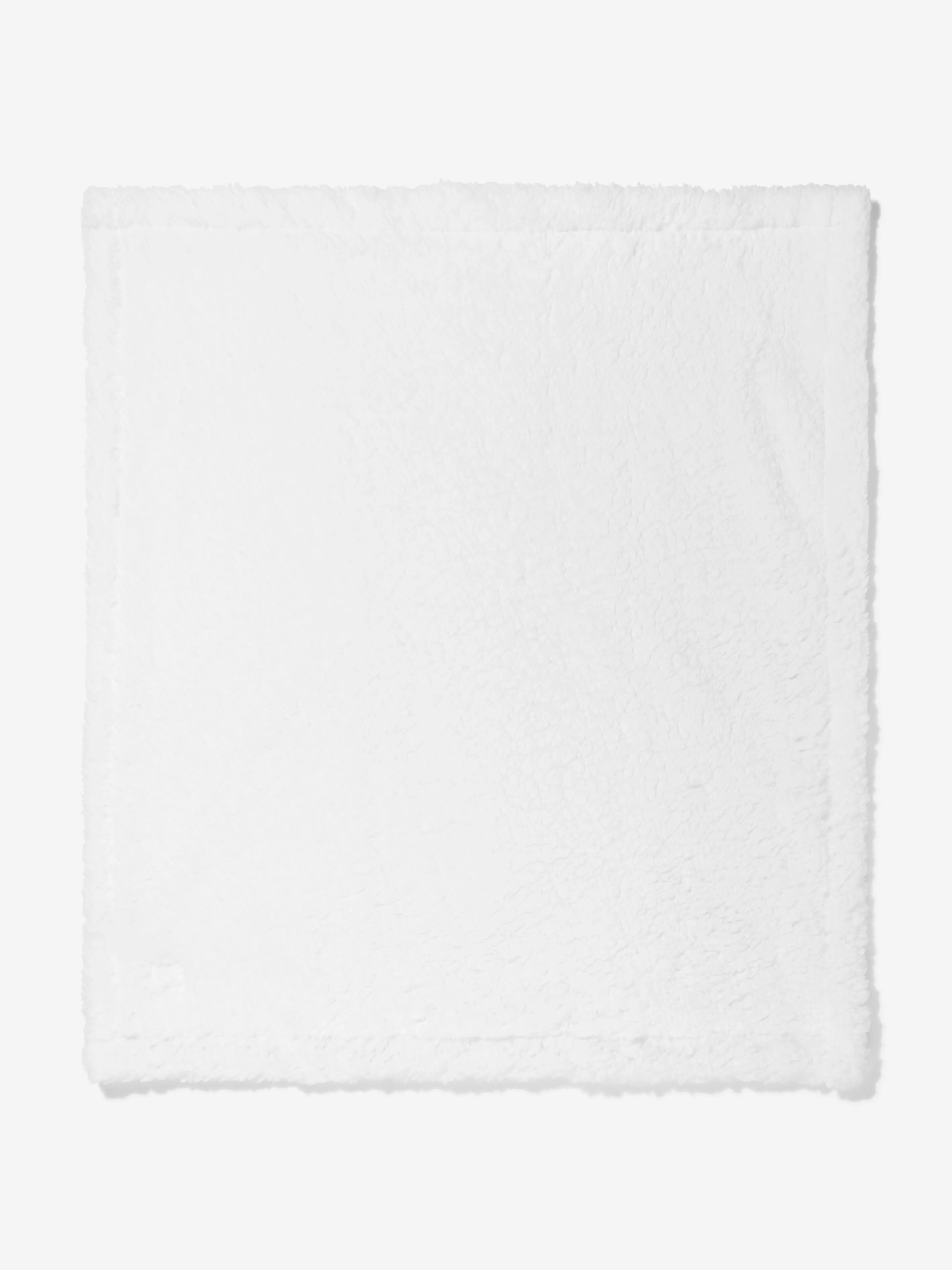 DKNY Baby Sherpa Fleece Blanket in White (90cm)